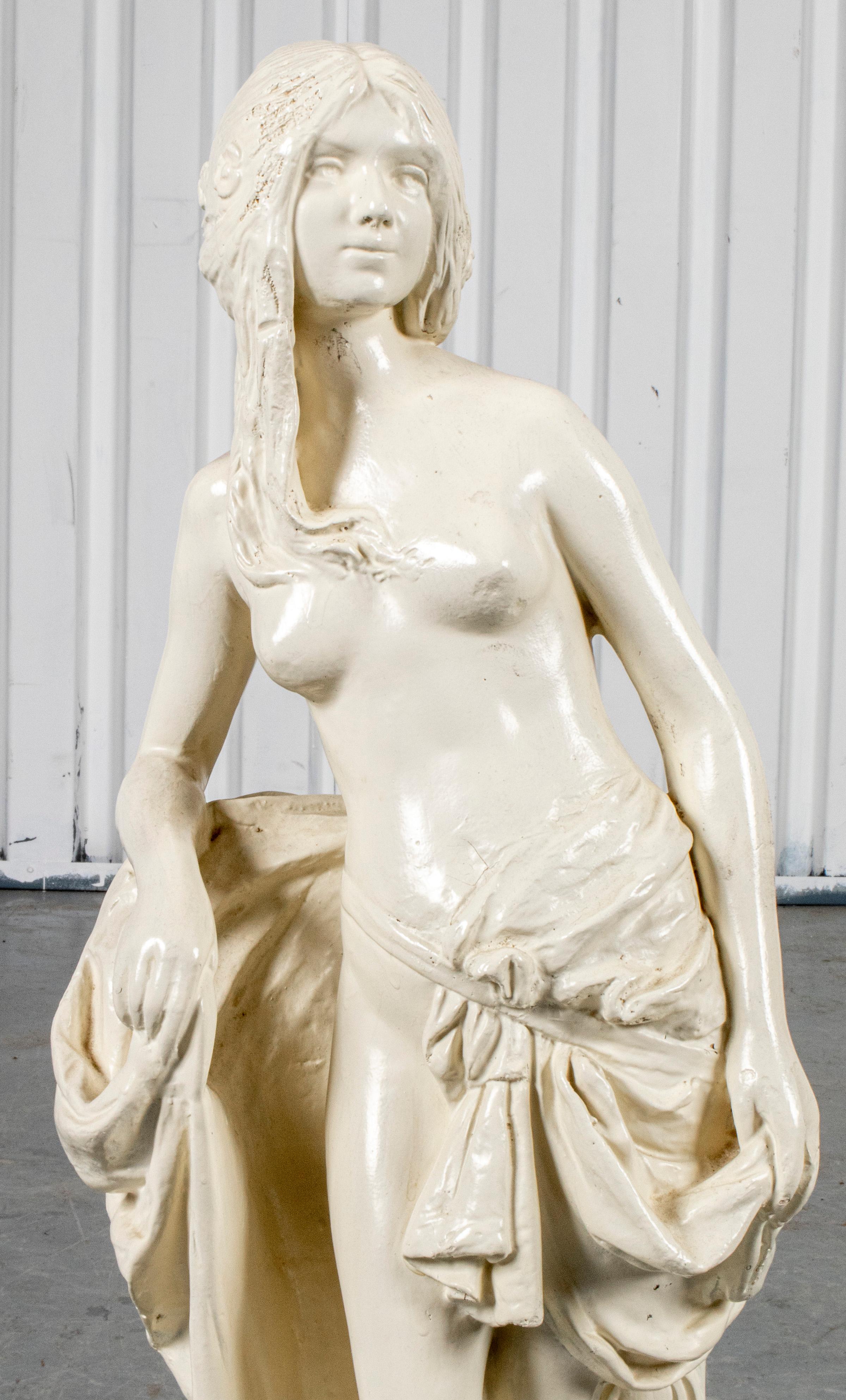 Unknown Art Nouveau Style Figure of a Maiden Statue For Sale