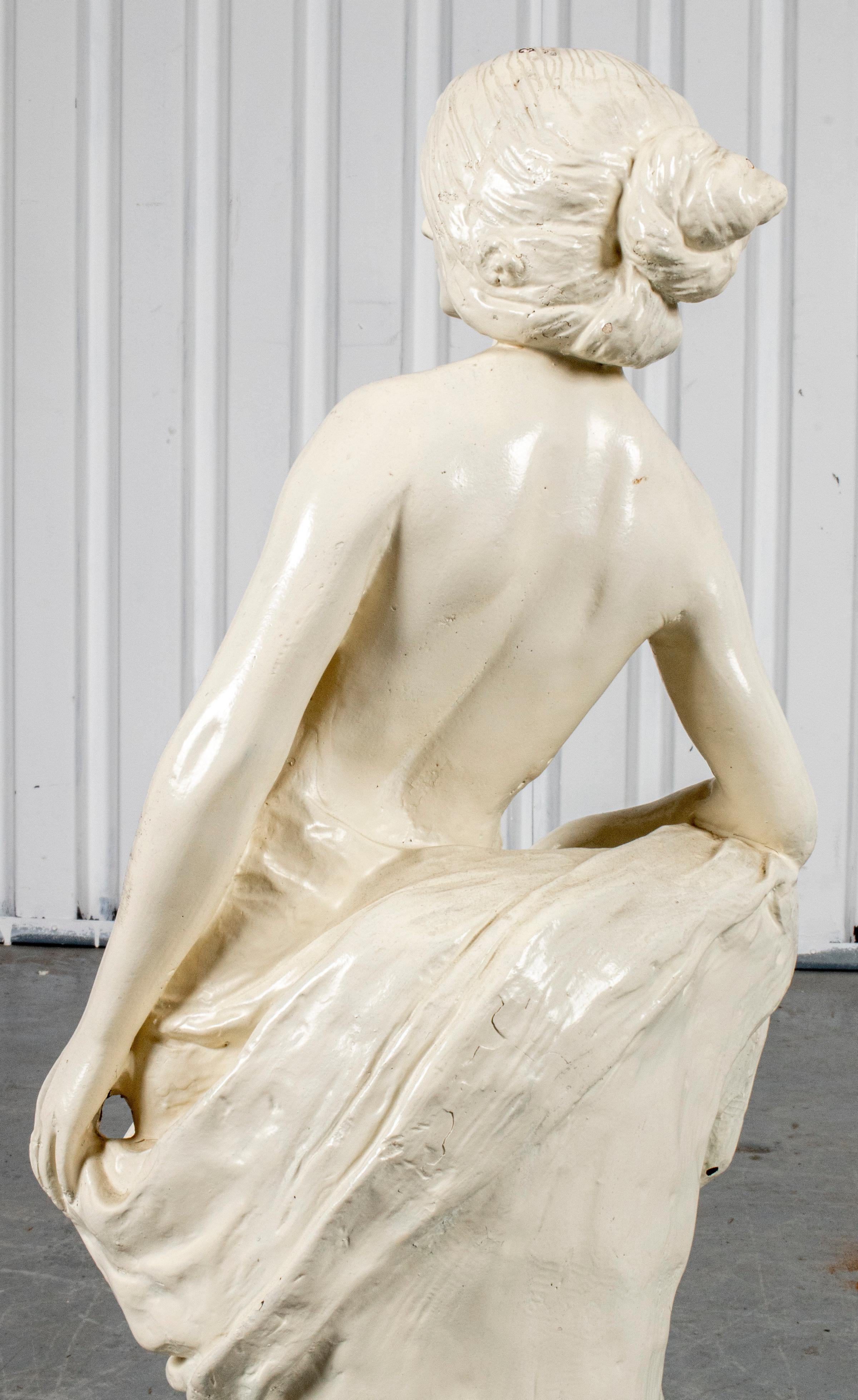 Art Nouveau Style Figure of a Maiden Statue In Good Condition For Sale In New York, NY