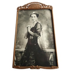 Antique Art Nouveau Style Gilt Metal Photograph Frame. English, C.1930