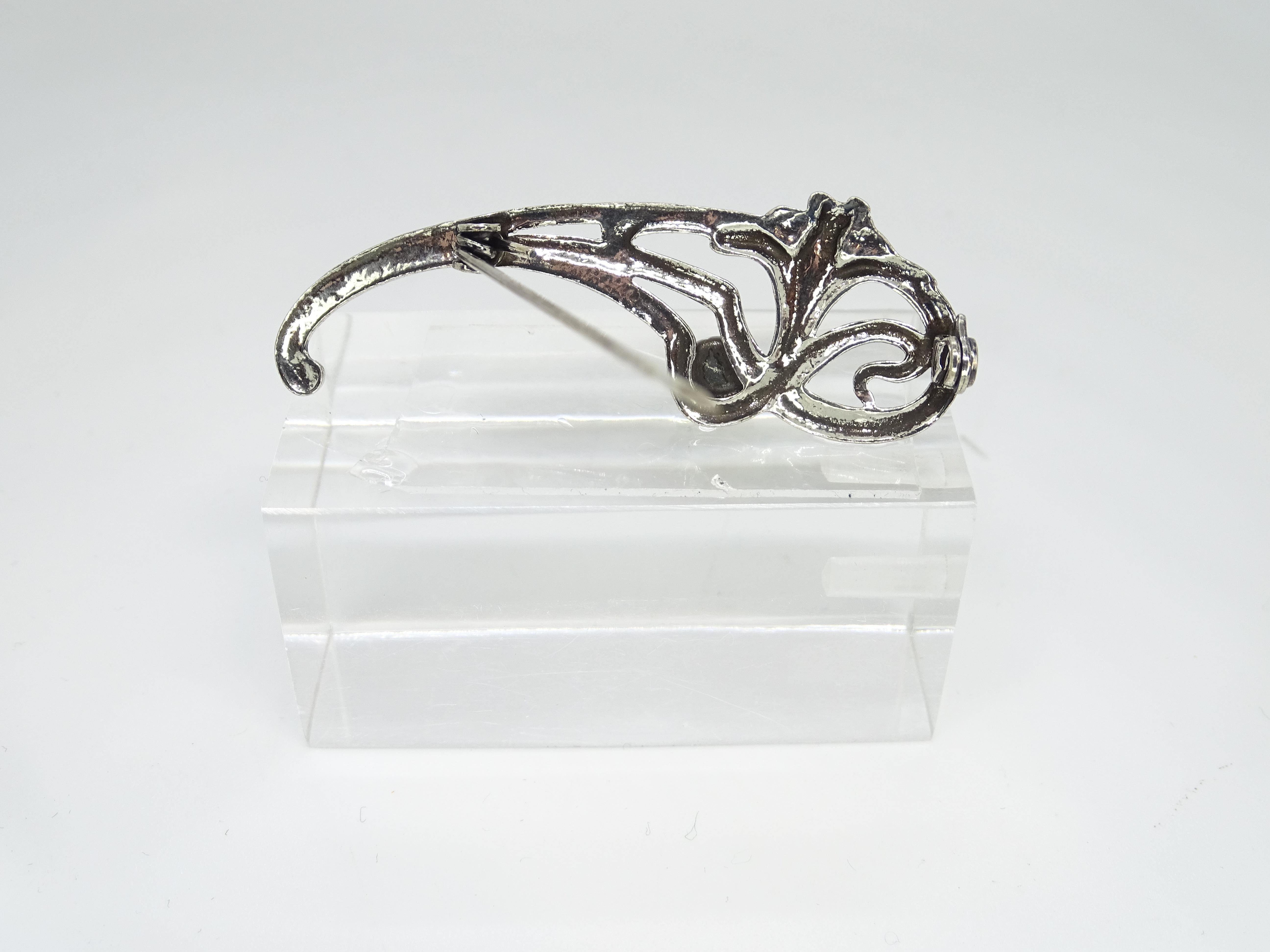 Art Nouveau style Green Agate   brooch / pin “De´Medici Bijoux” For Sale 14