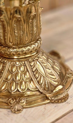 Art nouveau Style gueridon in antique bronze and marble
