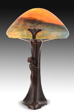 Art Nouveau style lady lamp.