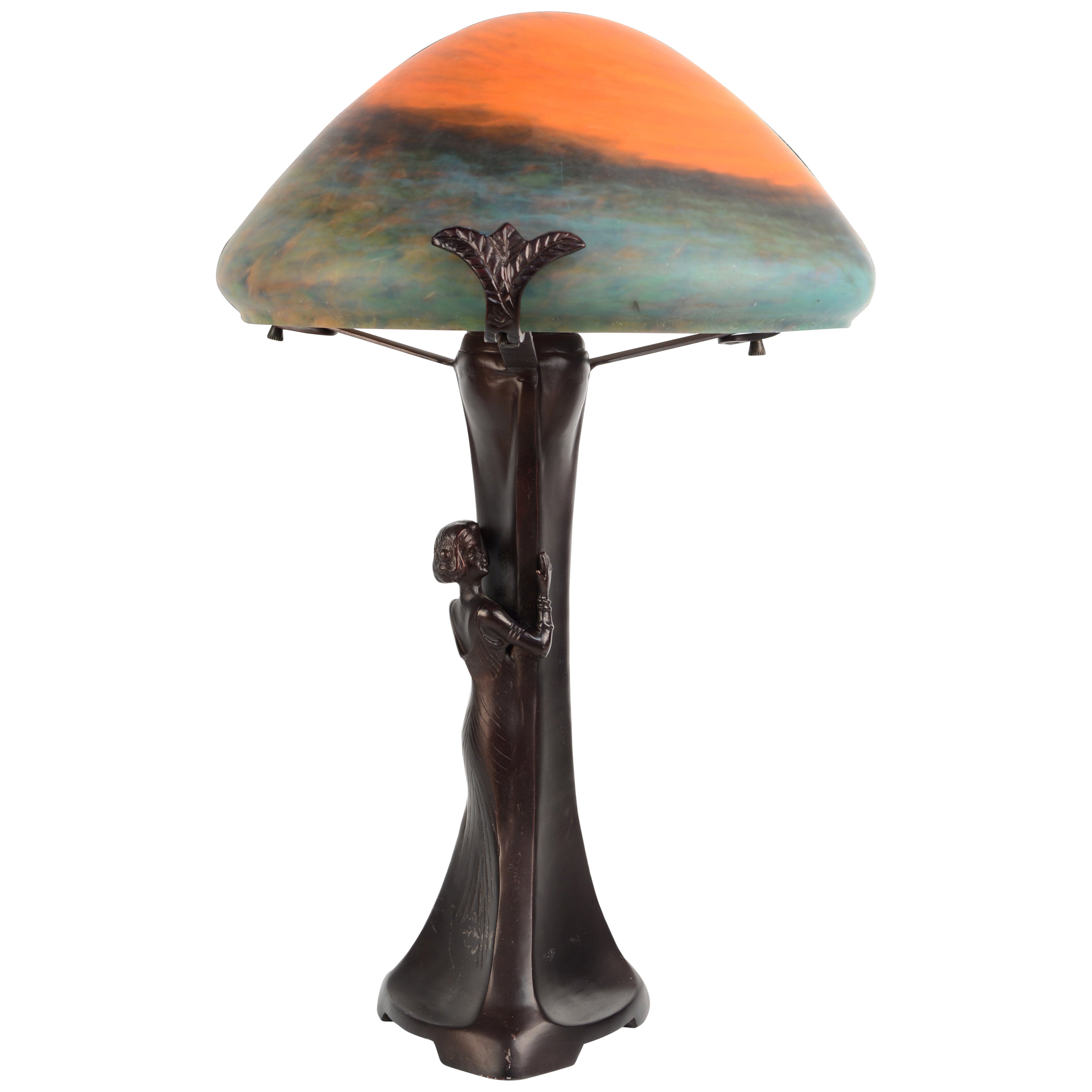 Art Nouveau style lady lamp.