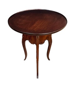 Art Nouveau Style Mahogany Circular Side/Drinks Table