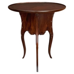 Art Nouveau Style Mahogany Circular Side/Drinks Table