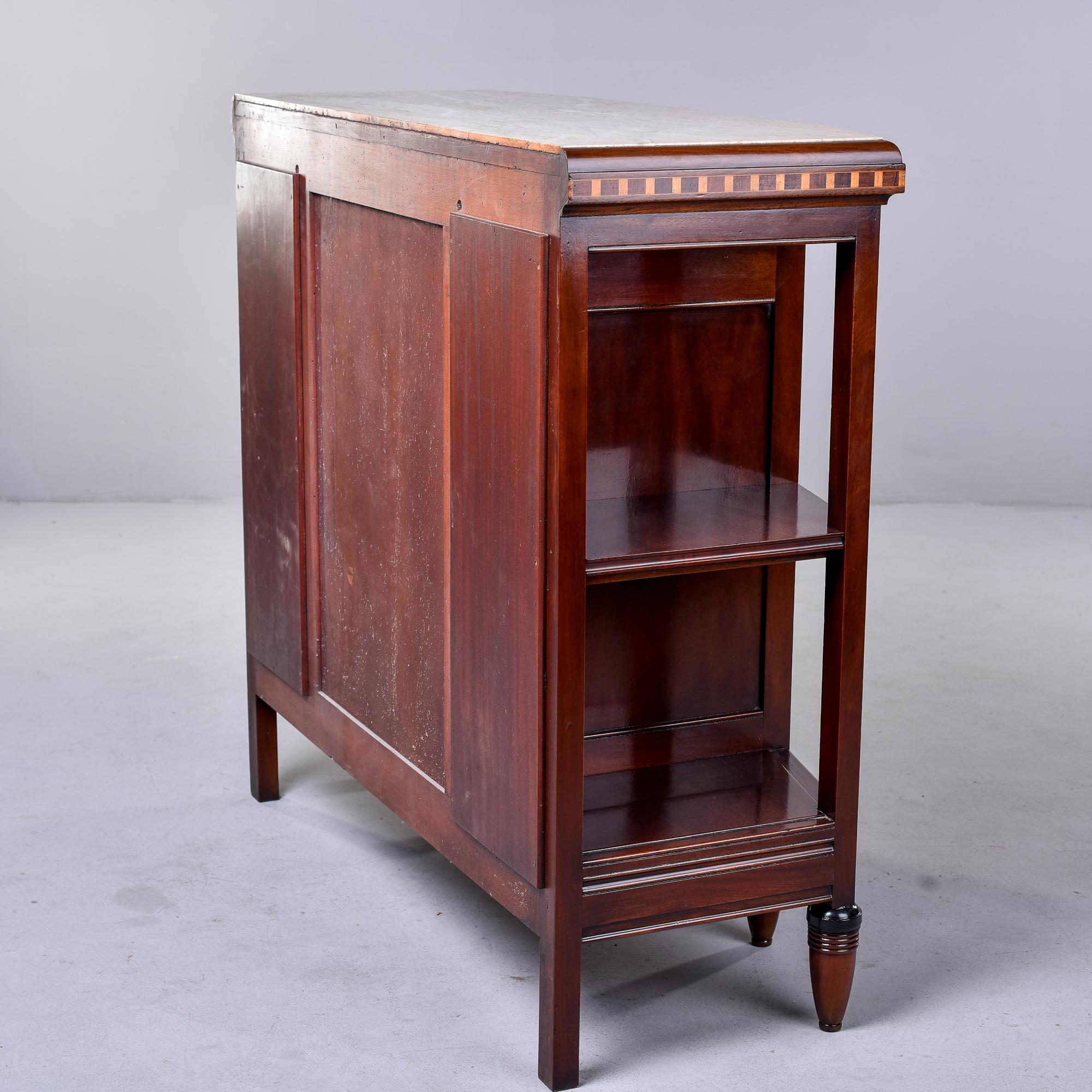 Art Nouveau Style Mahogany Sideboard with Marble Top For Sale 6