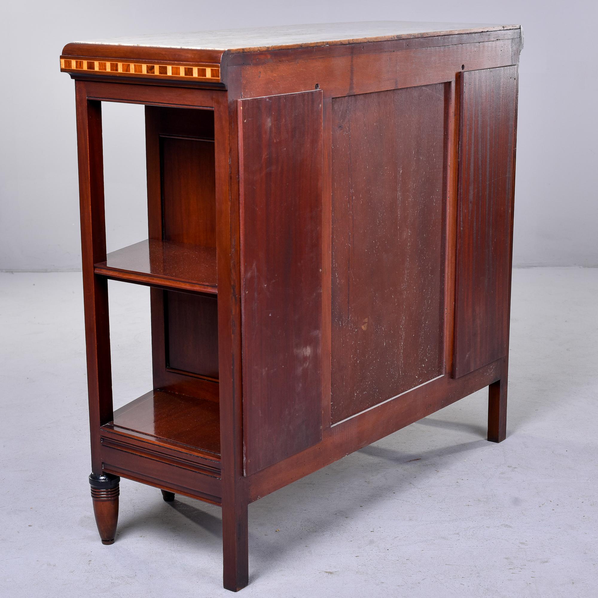 Art Nouveau Style Mahogany Sideboard with Marble Top For Sale 4