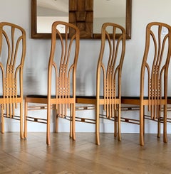 Chaises de salle à manger italiennes Art Nouveau Masterly, années 1960