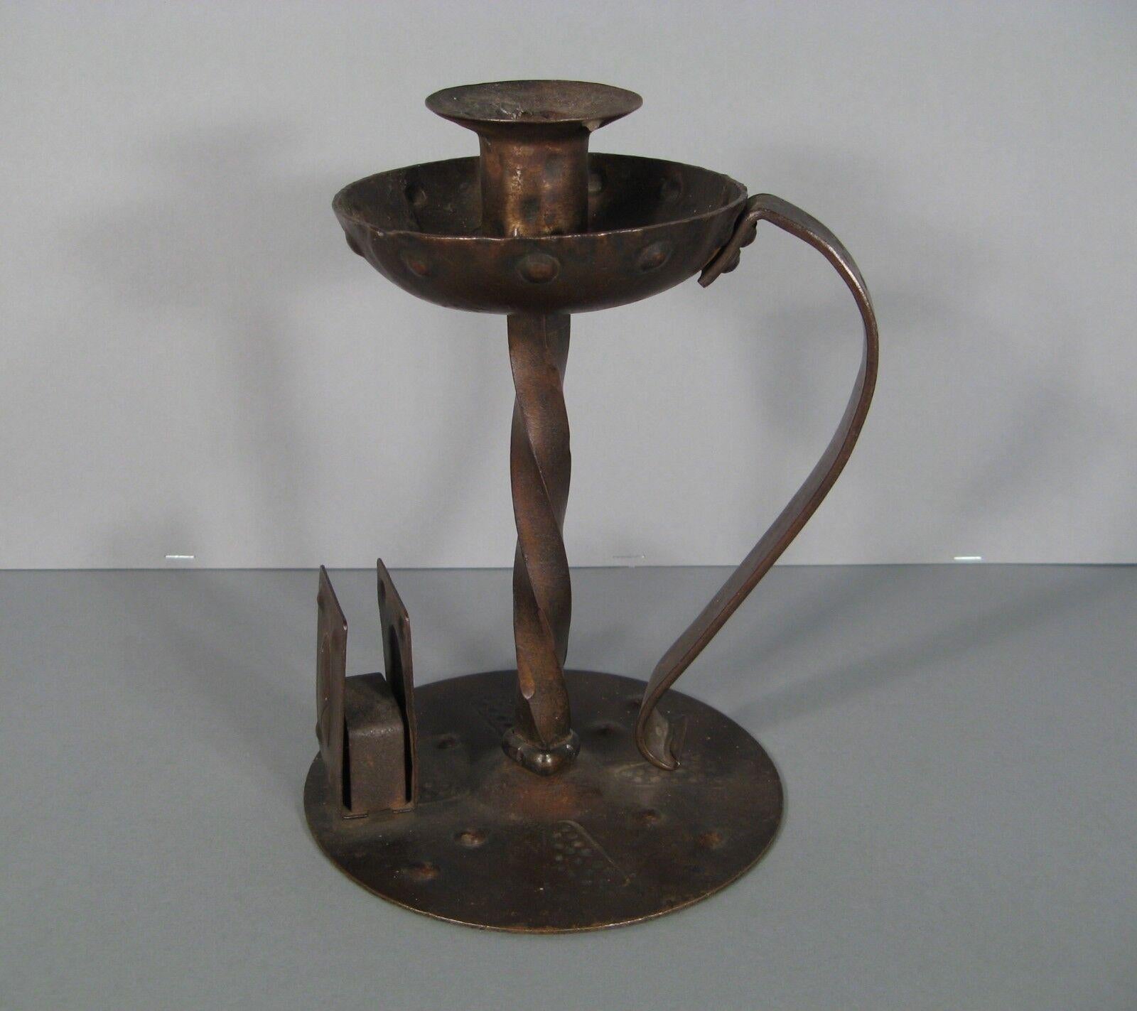 20th Century Art Nouveau Style Metal Candlestick by Goberg -1Y93