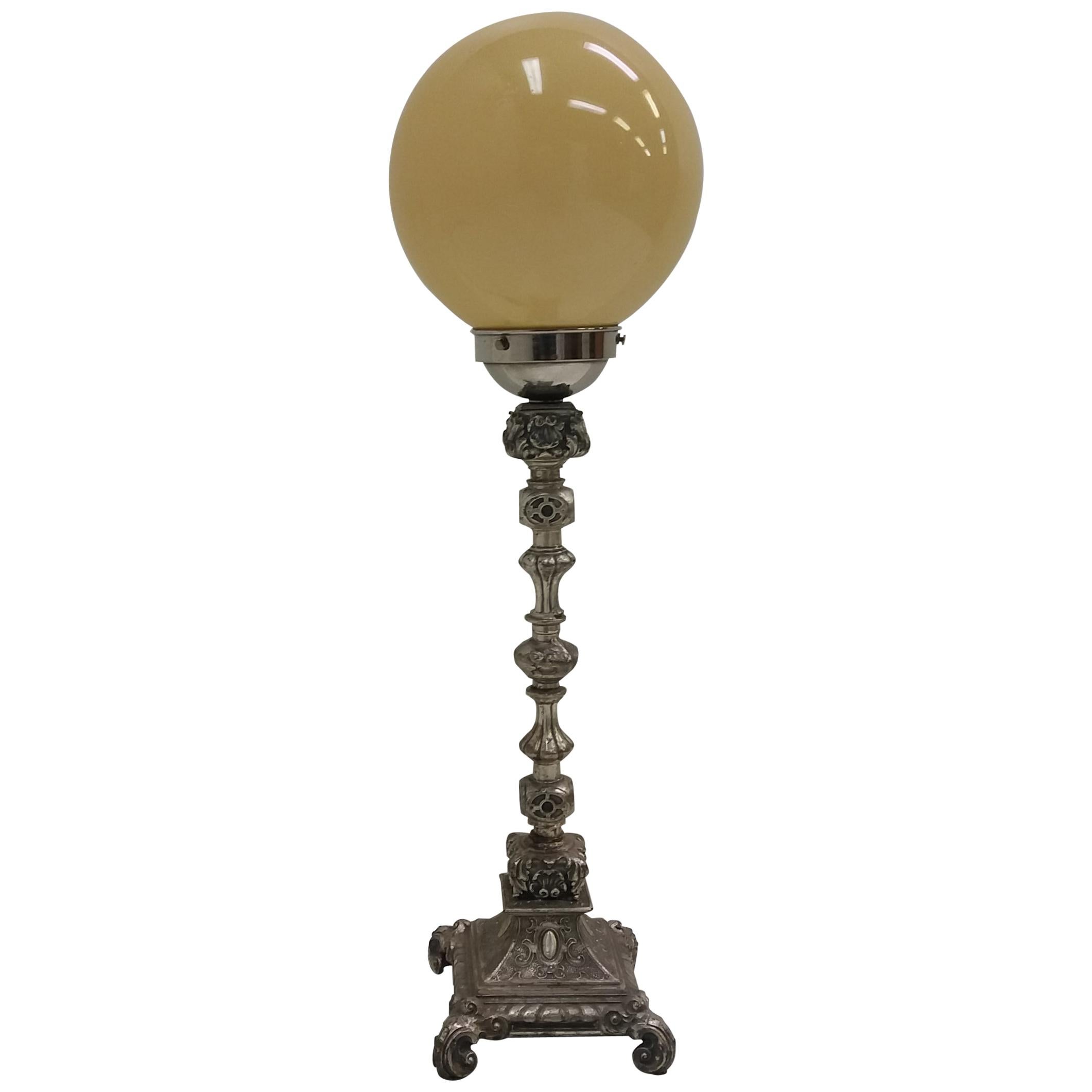 Art Nouveau Style Metal Table Lamp
