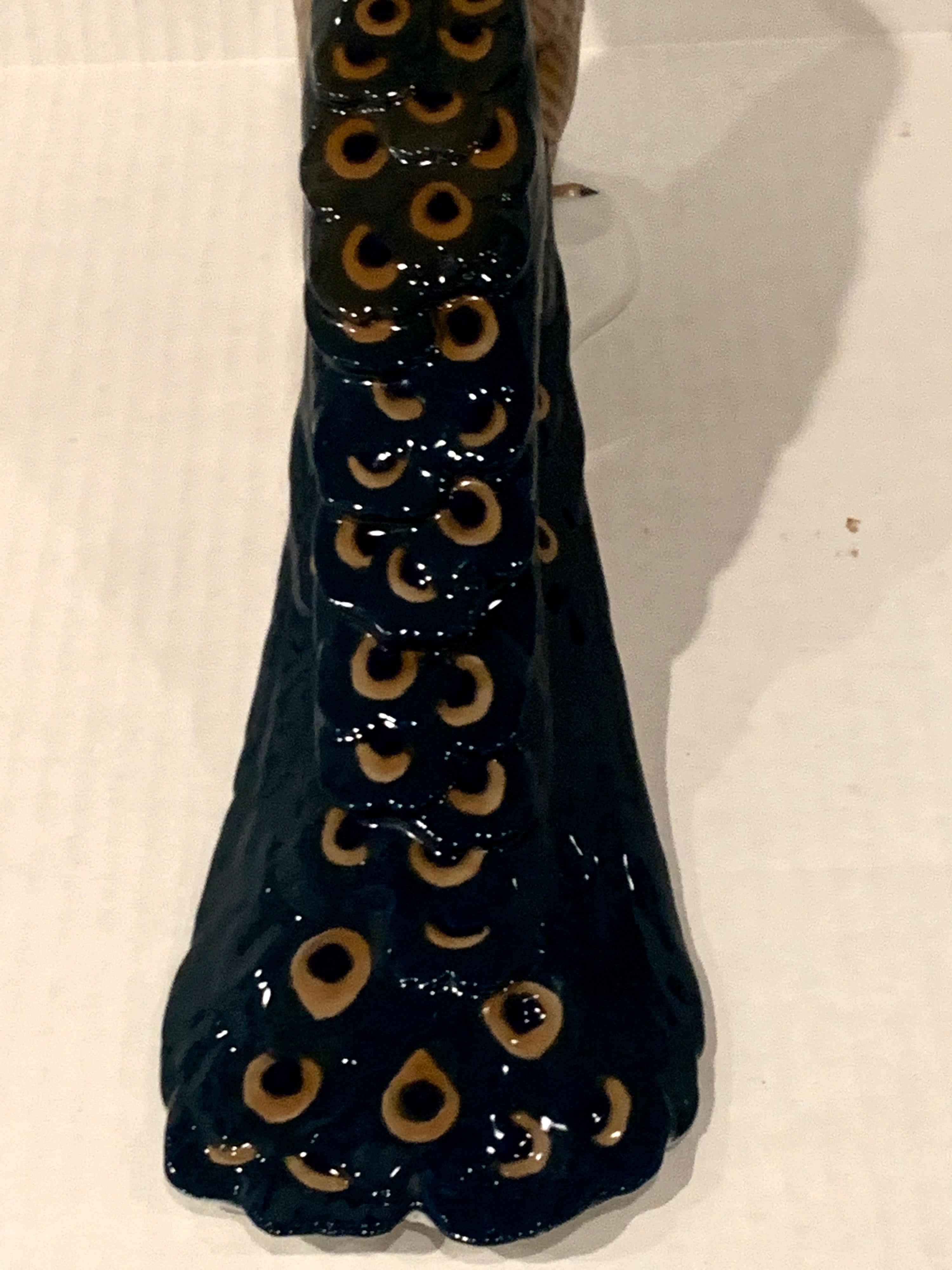 Art Nouveau Style Model of a Peacock, by Dahl Jensen for B&G 1