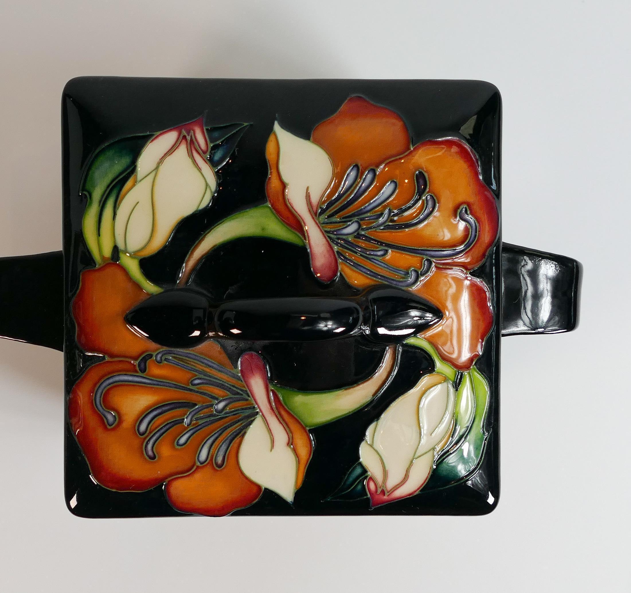 English Art Nouveau style MOORCROFT PENCARROW pattern by Emma Bossons biscui.Boxed
