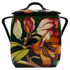 Art Nouveau style MOORCROFT PENCARROW pattern by Emma Bossons biscui.Boxed