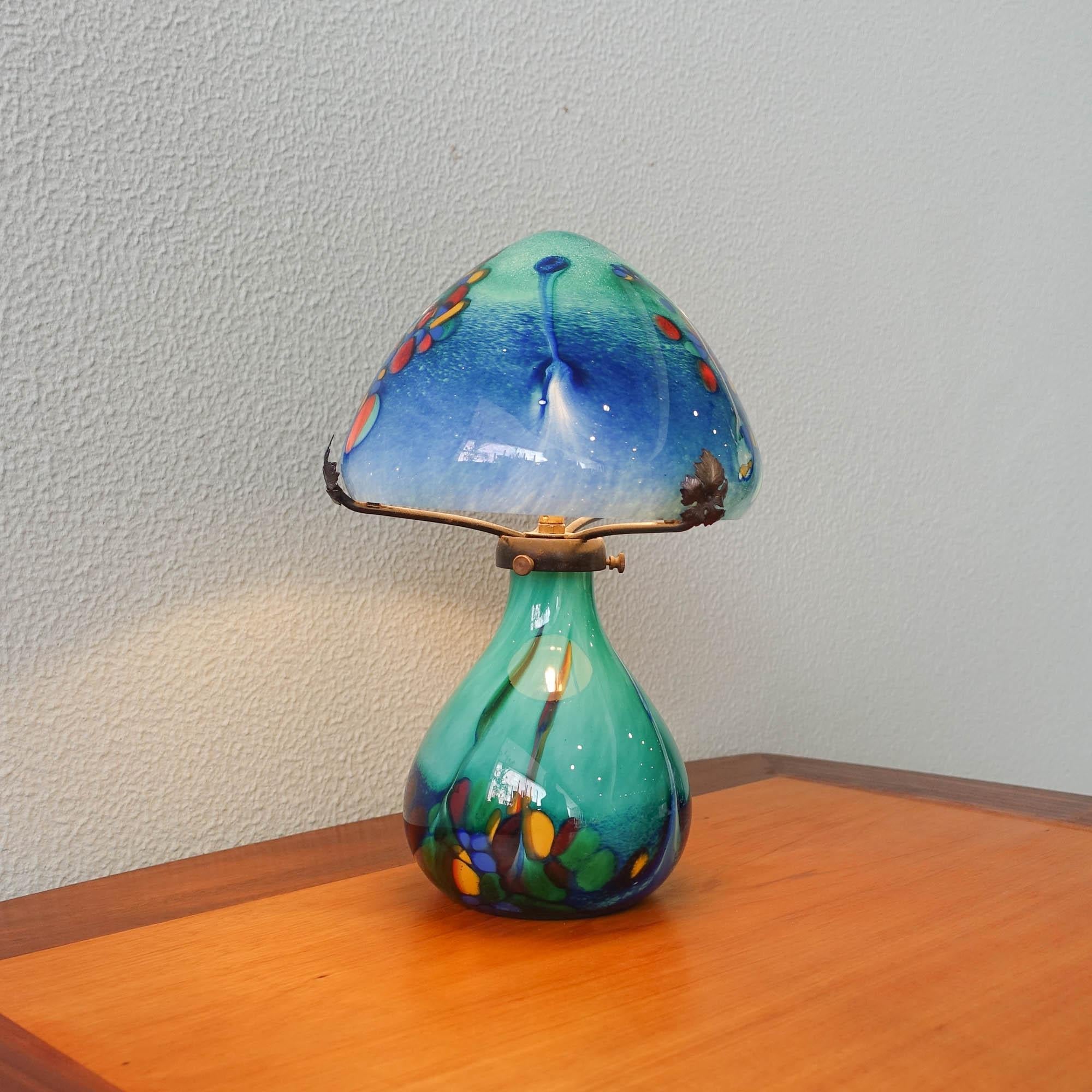 French Art Nouveau Style Mushroom Table Lamp