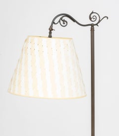 Art Nouveau Style Patinated Metal Floor Lamp