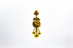 Art Nouveau Style Ruby Enamel Yellow Gold "Horse" Pendant Necklace