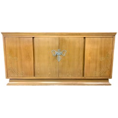 Art Nouveau Style Sideboard with Brass Inlay