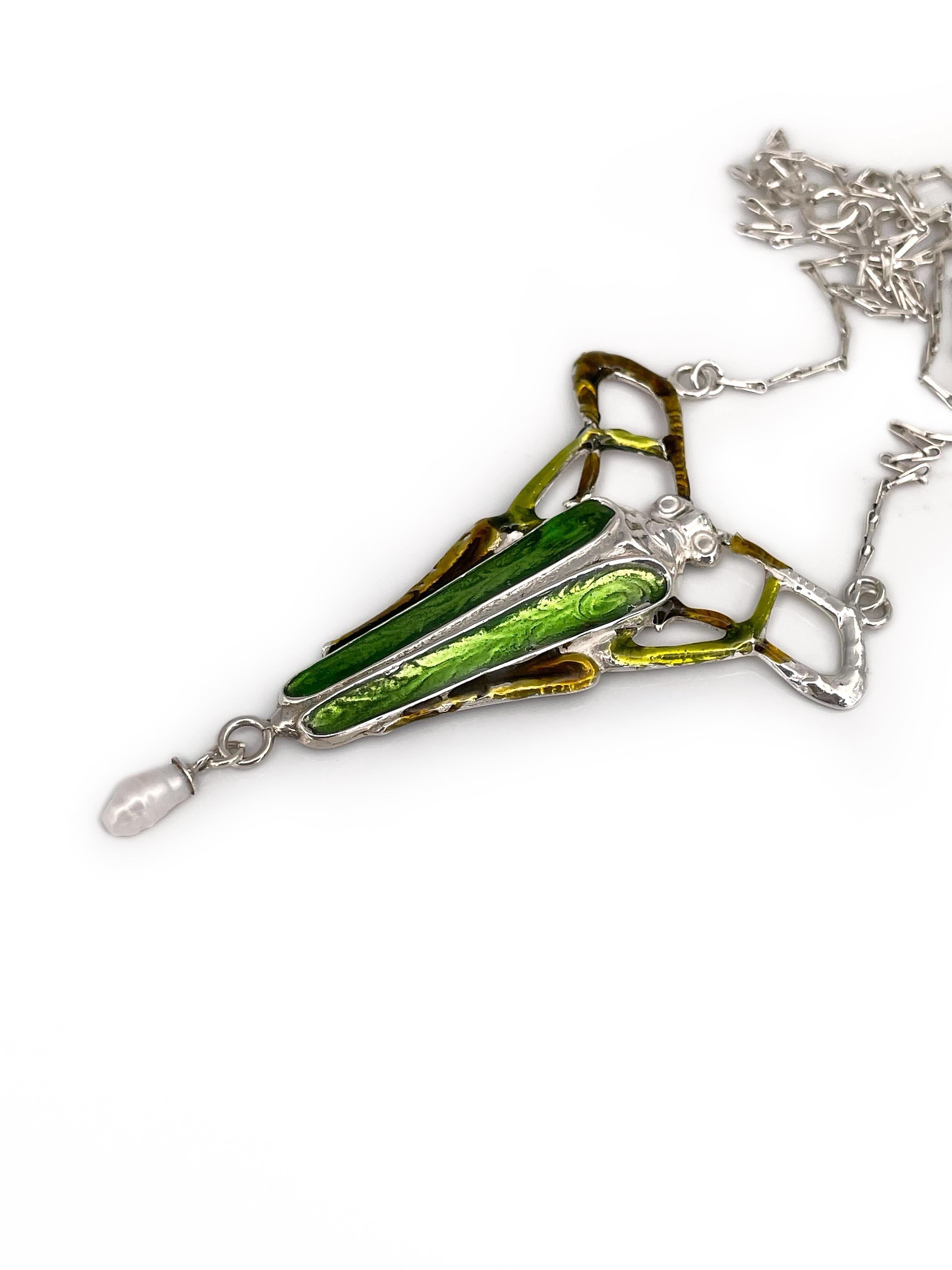 grasshopper necklace