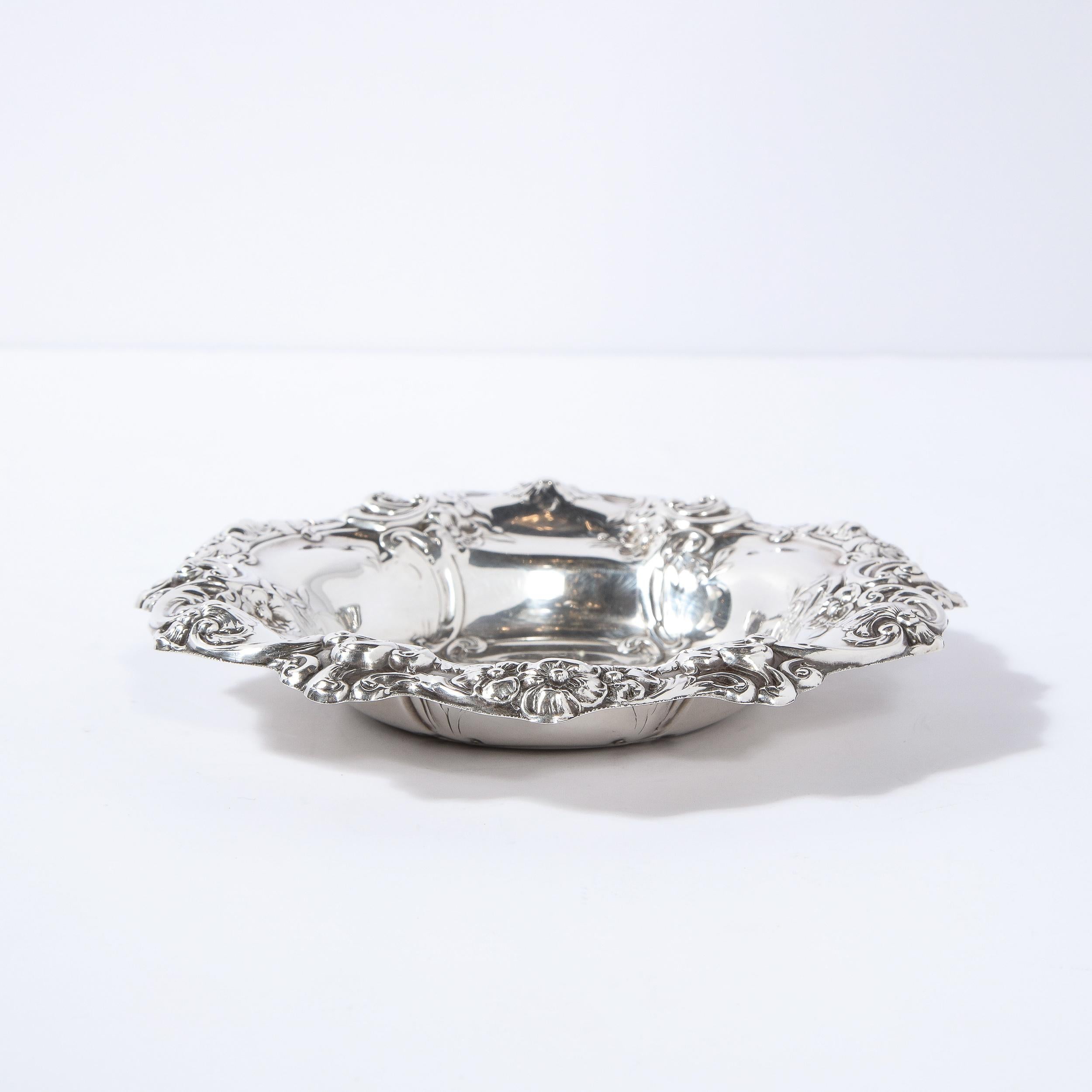 Art Nouveau Style Sterling Decorative Dish by Gorham Silversmiths In Good Condition In New York, NY