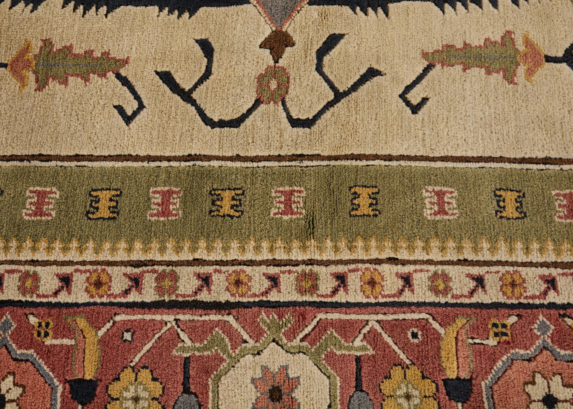 Tappeto Oushak turco in stile liberty 10' x 12' in vendita 6