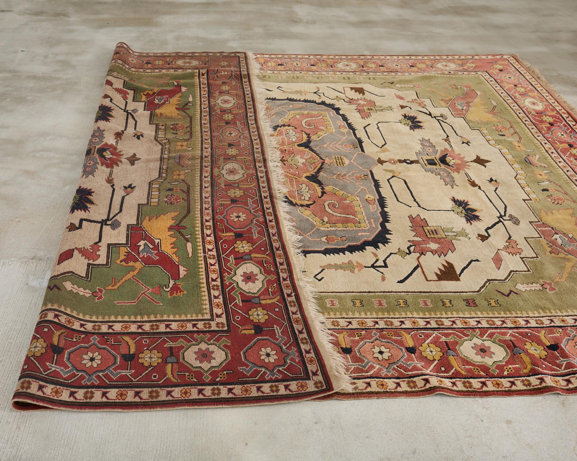 Tappeto Oushak turco in stile liberty 10' x 12' in vendita 8