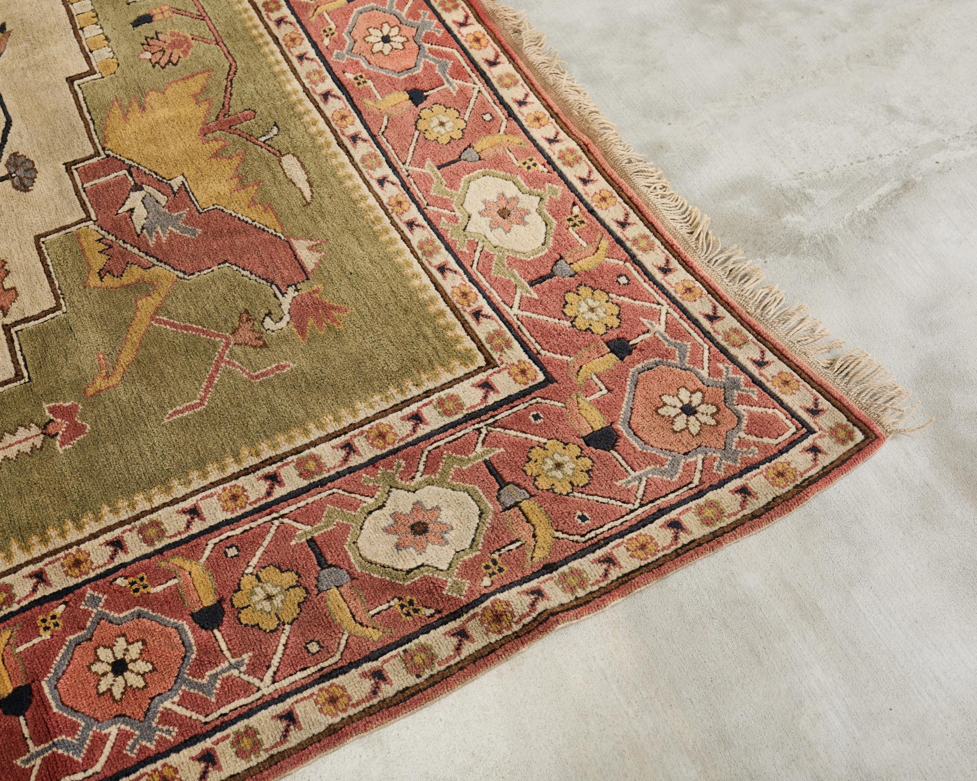 Tappeto Oushak turco in stile liberty 10' x 12' in vendita 2