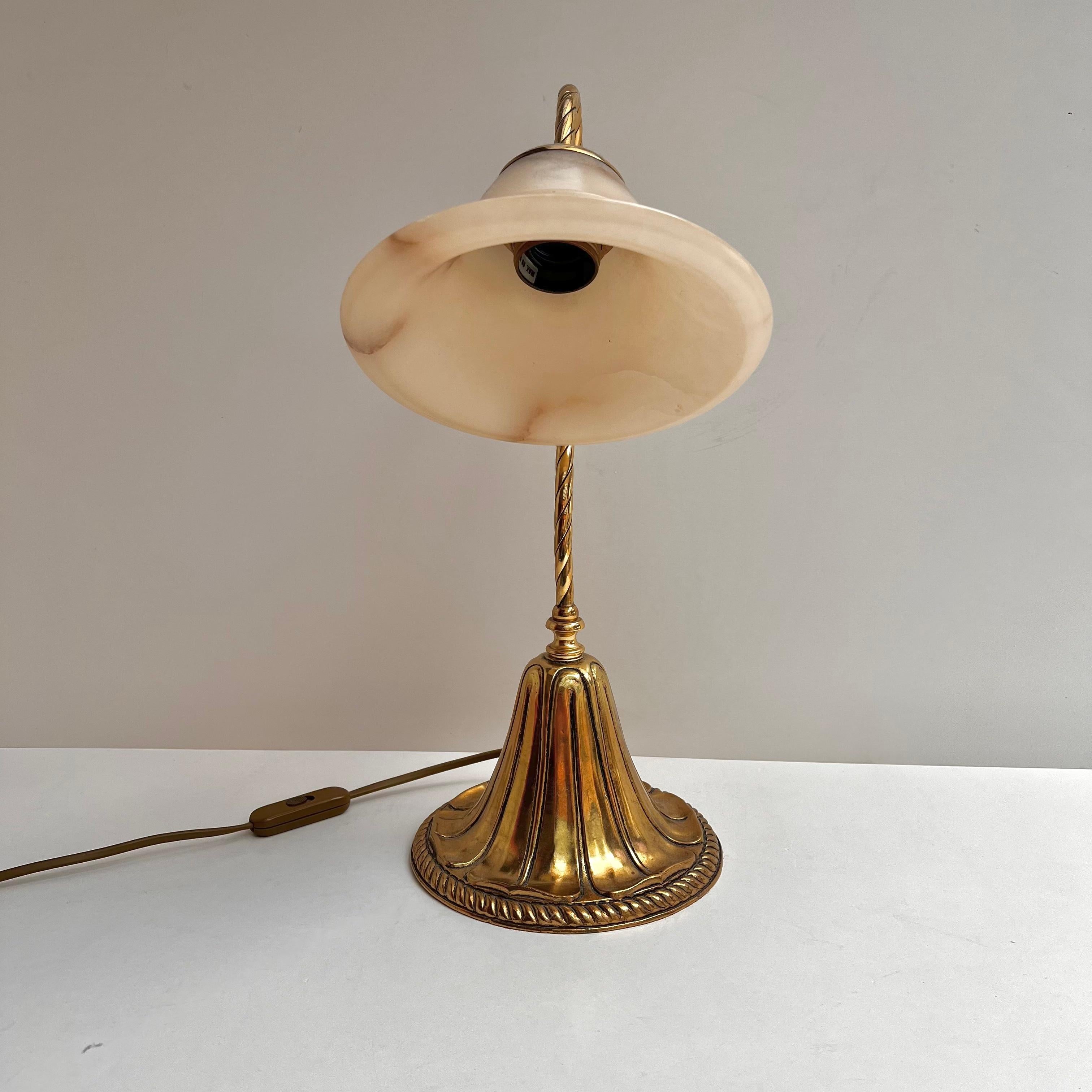 Art nouveau Lampe de table de style Art of Vintage de BRONCEART TORRENTE, Espagne, 1980 en vente