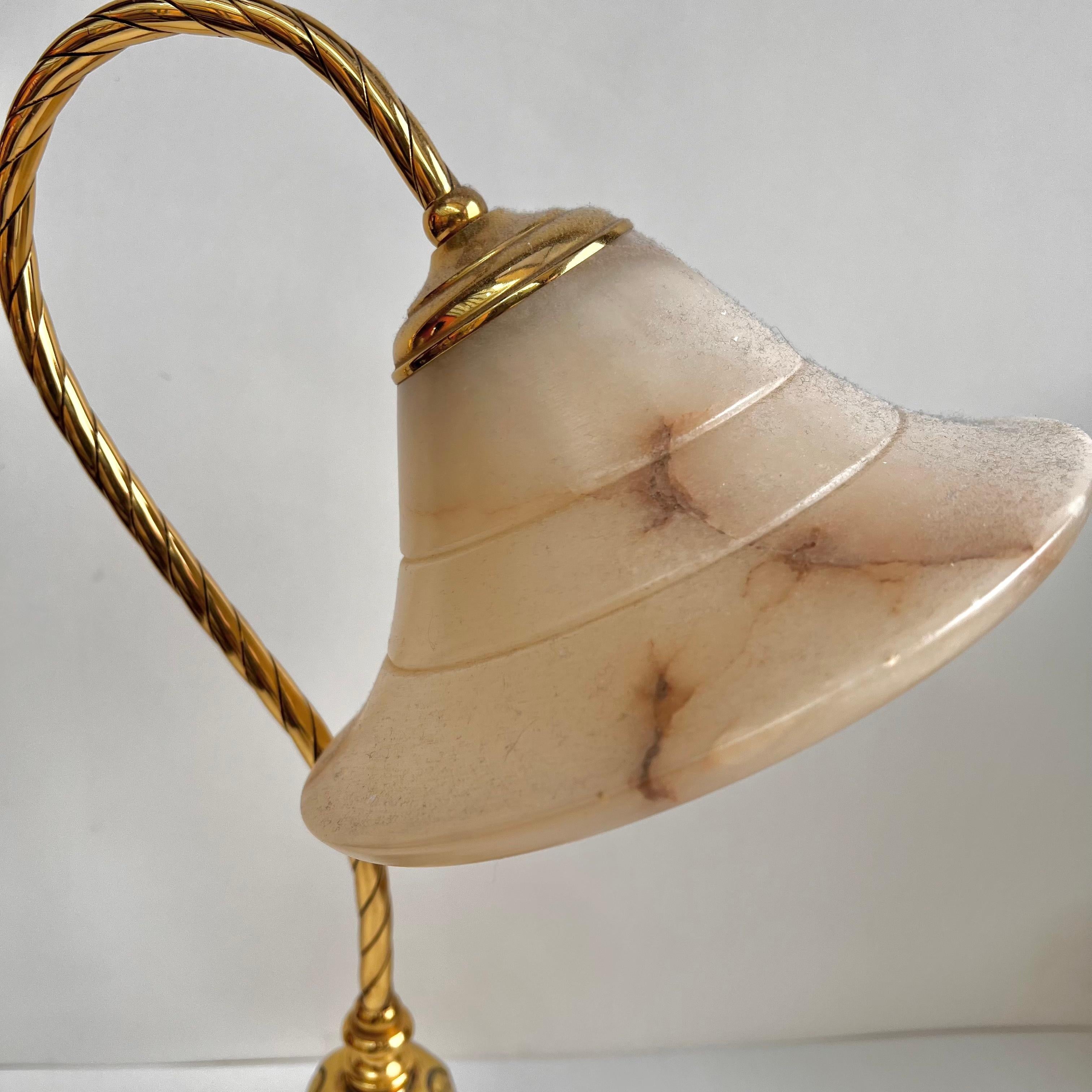 Late 20th Century Art Nouveau Style Vintage Table Lamp from Bronceart Torrent, Spain, 1980 For Sale