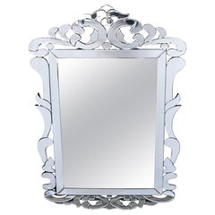 Art Nouveau Style Wall Mirror Glass Ornate Frame