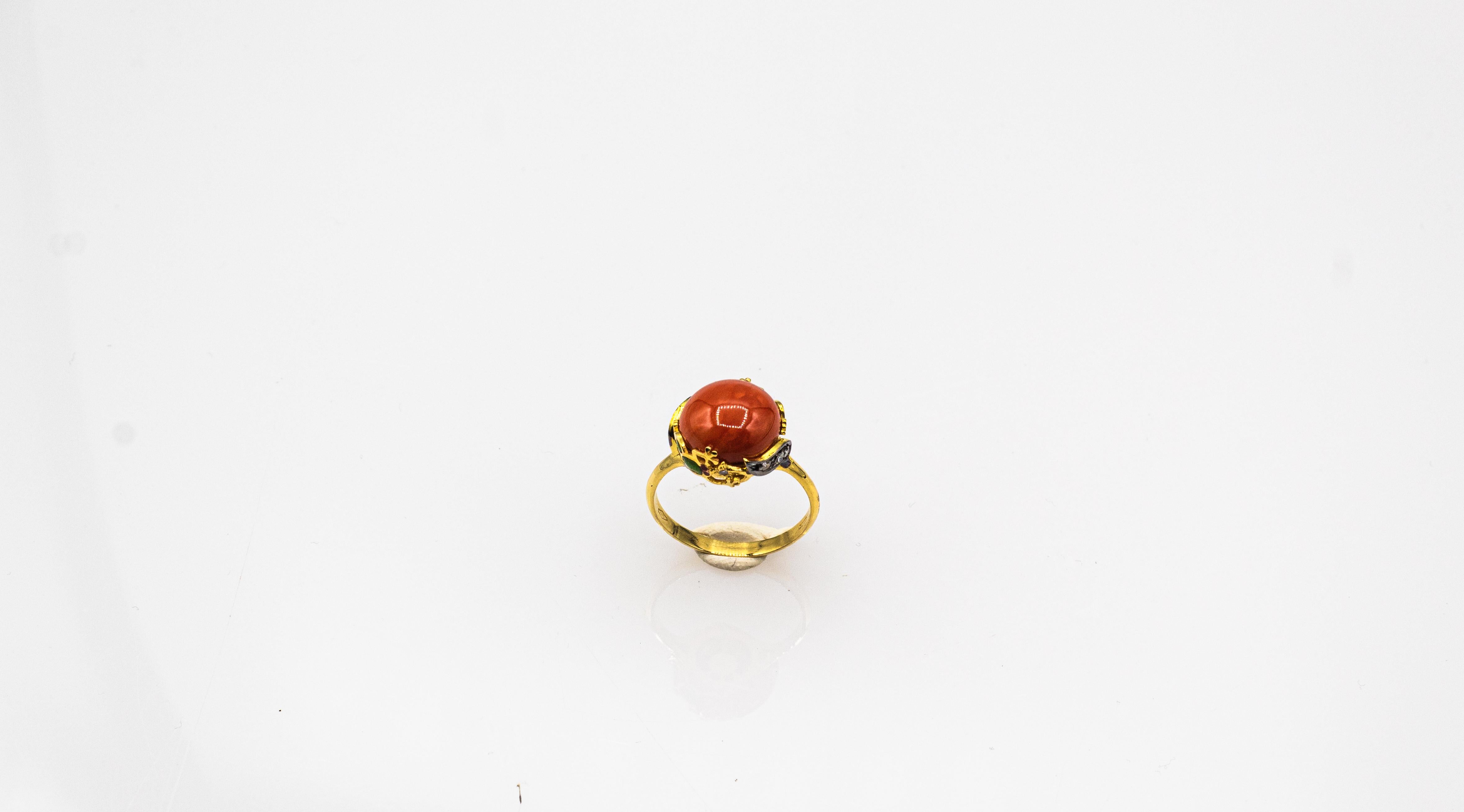 For any problems related to some materials contained in the items that do not allow shipping, please contact the seller with a private message to solve the problem.
We can ship every piece of our 1stdibs catalog worldwide.

This Ring is made of 14K