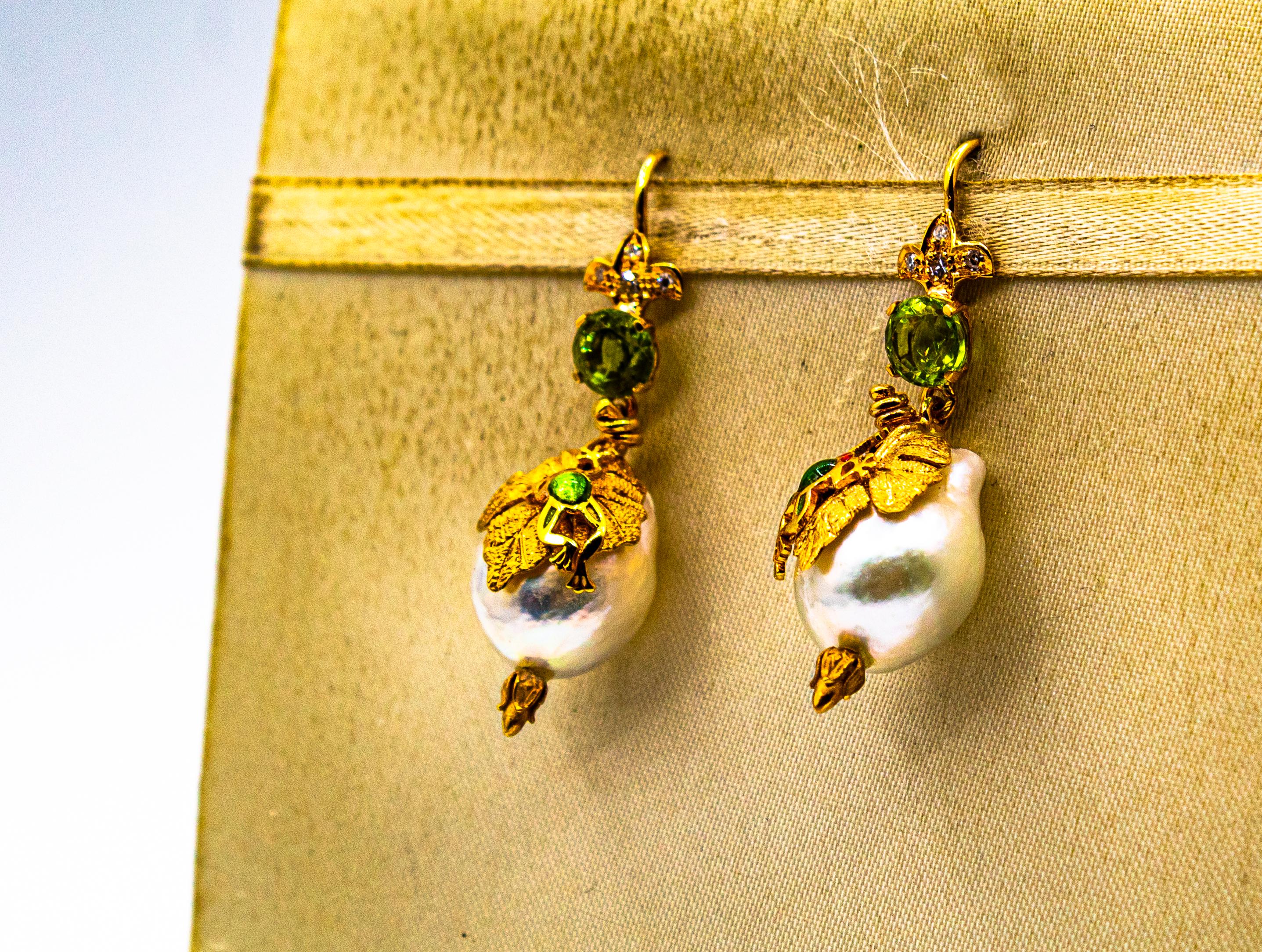 art nouveau style earrings