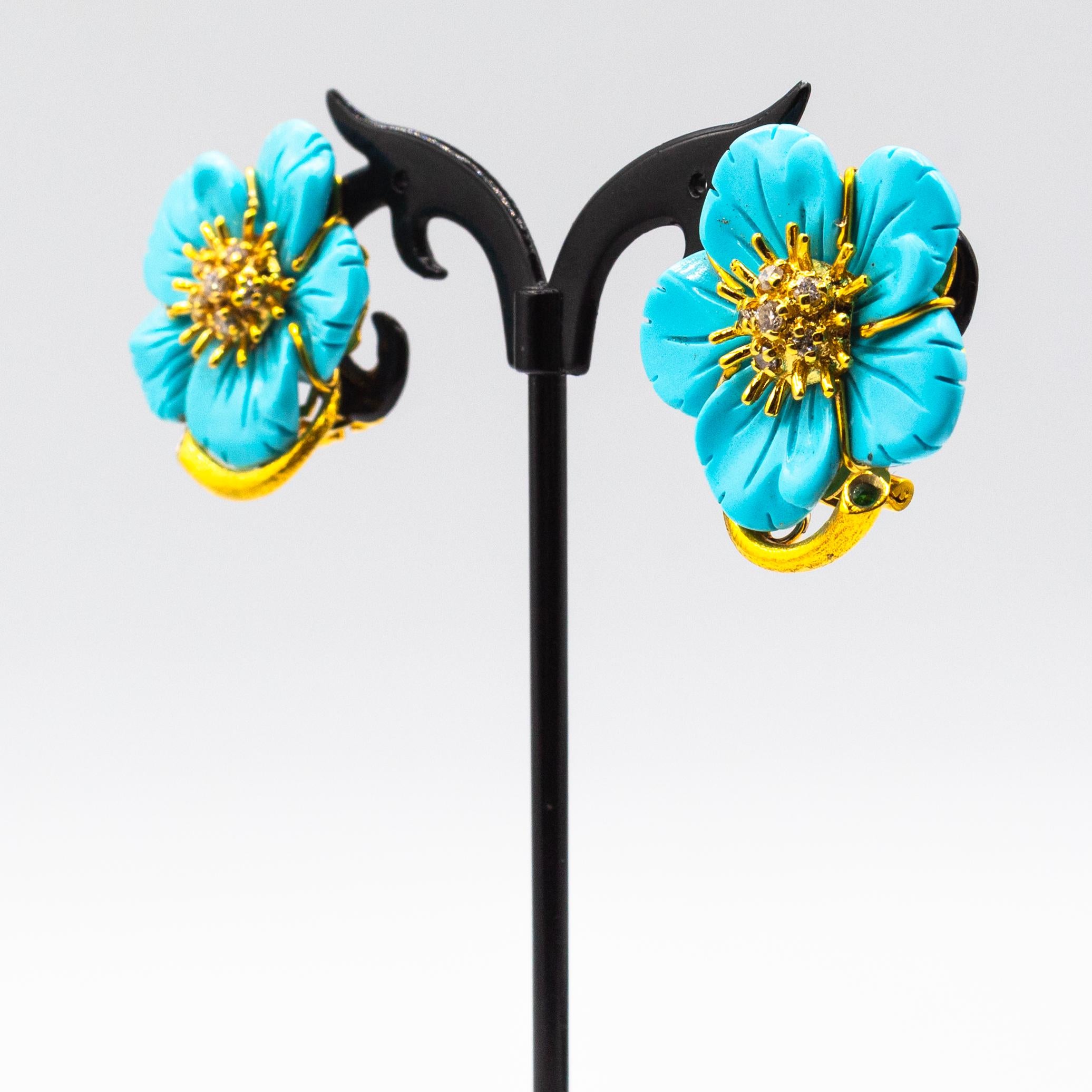 For any problems related to some materials contained in the items that do not allow shipping, please contact the seller with a private message to solve the problem.
We can ship every piece of our 1stdibs catalog worldwide.

This pair of Earrings is