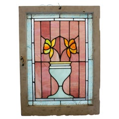 Art Nouveau  Finestra con vaso di fiori 24" x 32"