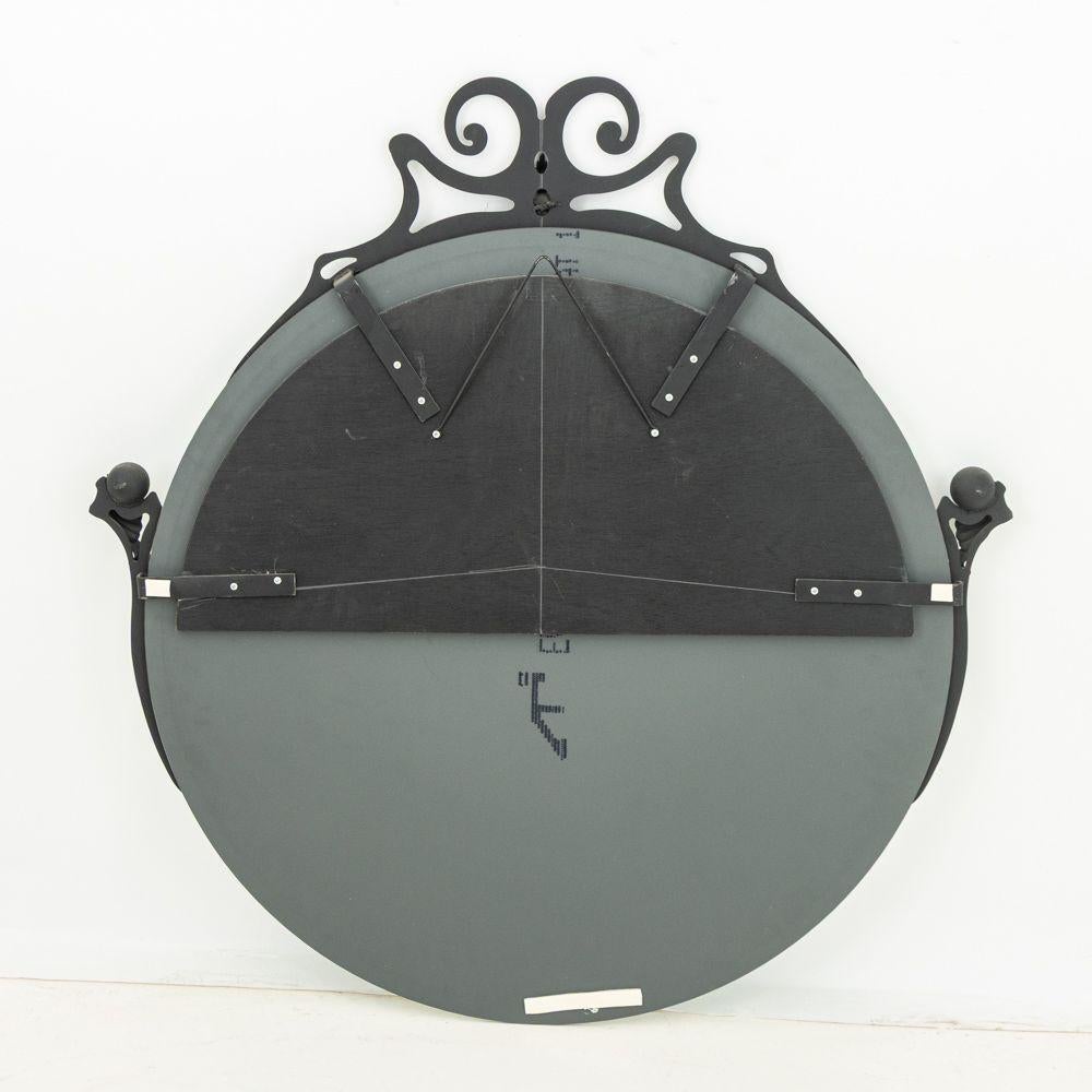 Espejo Circular de Hierro Forjado Estilo Art Nouveau en venta 2