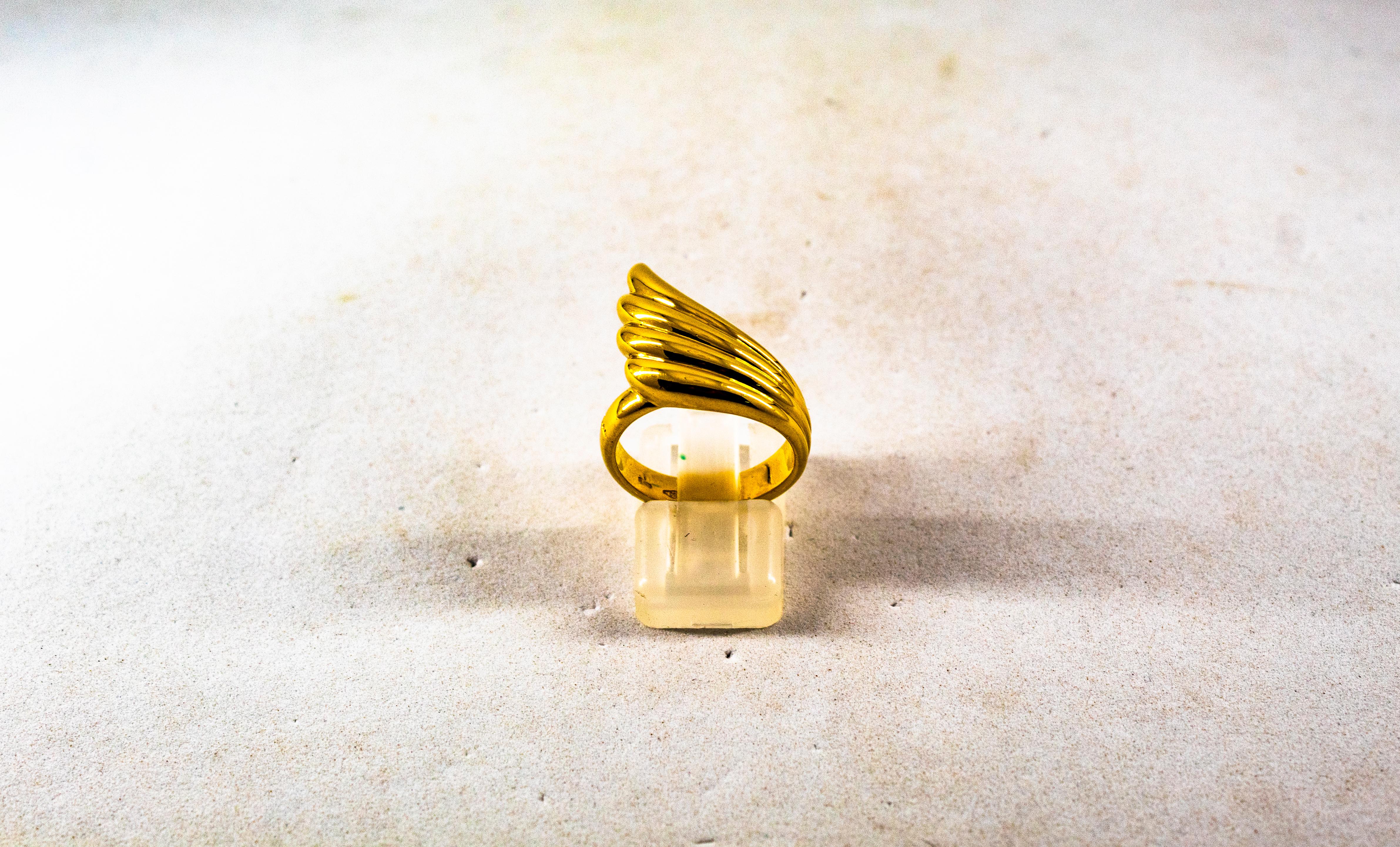 This Ring is made of 18K Yellow Gold.
This Ring has also its matching Earrings.
Size ITA: 14 USA: 7

We're a workshop so every piece is handmade, customizable and resizable.