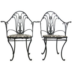 Art Nouveau Stylized Garden Chairs