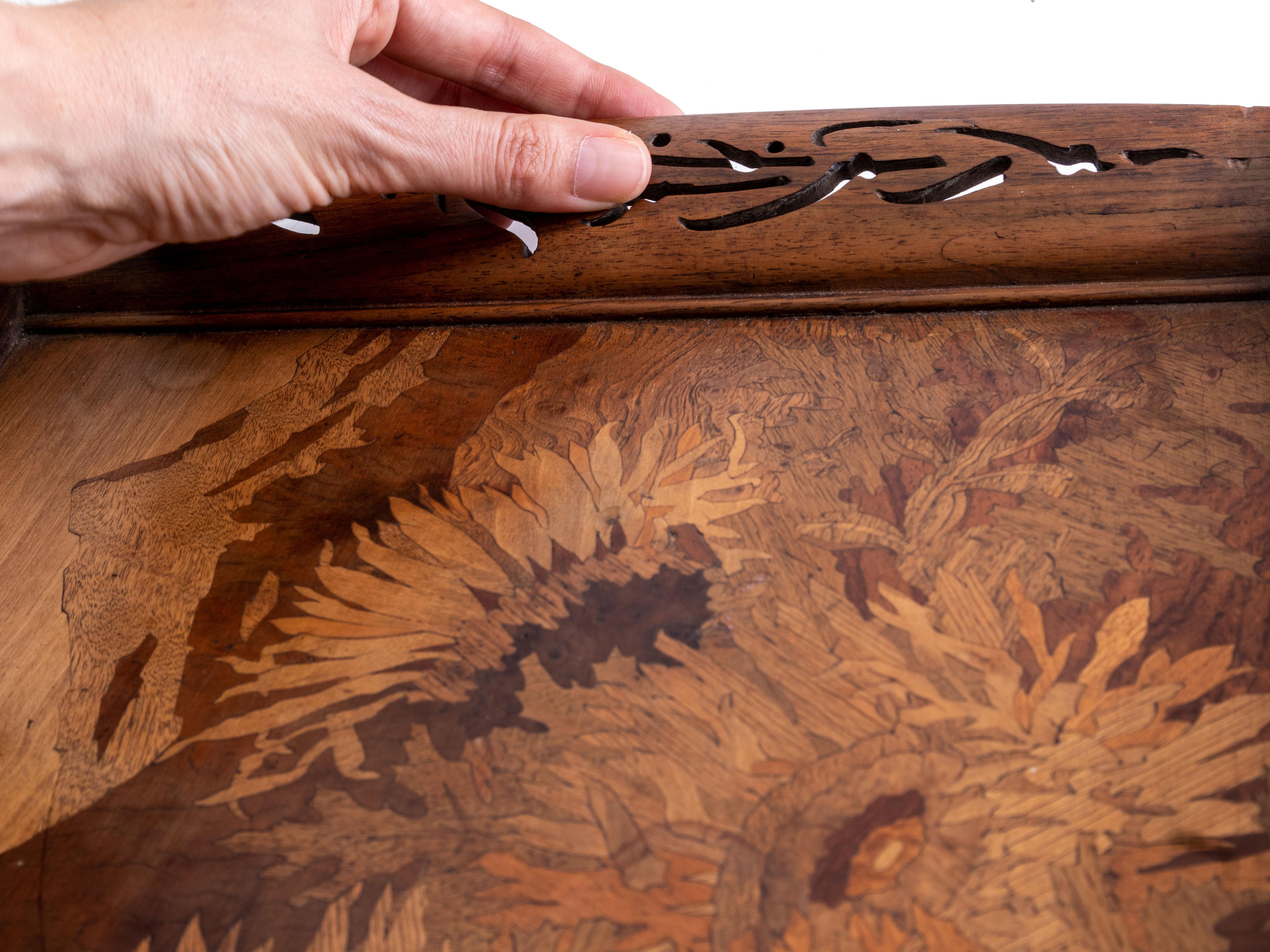 Art Nouveau Sunflower Tray by Gallé, 20th Century en venta 6