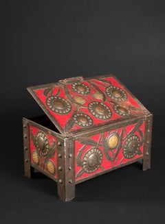 Art Nouveau Sunflowers Repoussé Box by Alfred Daguet