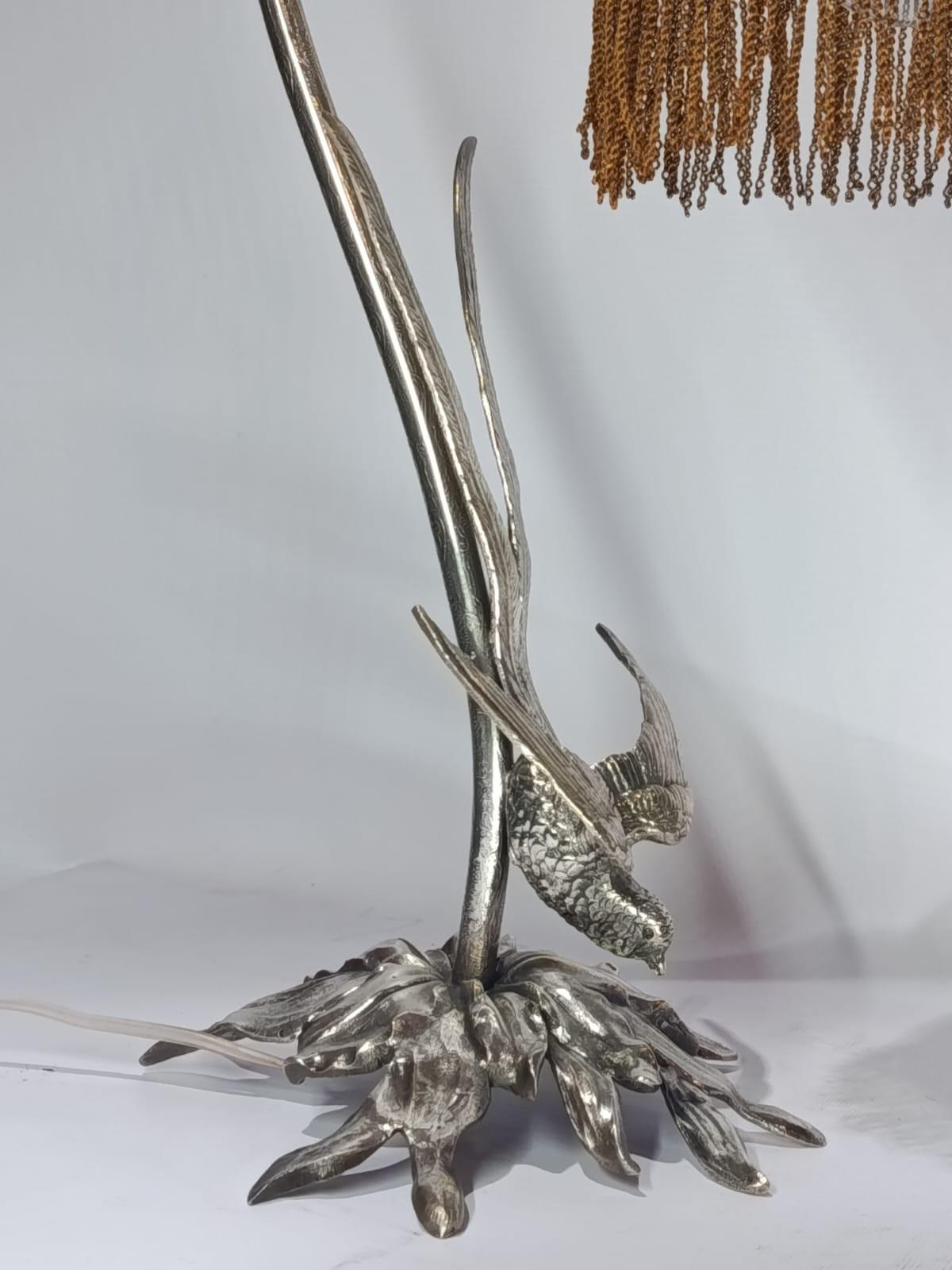 Art Nouveau Swallow Bird Table Lamp In Good Condition For Sale In Buenos Aires, Argentina