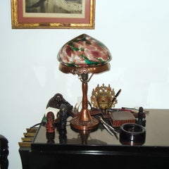 Art Nouveau Swedish Strindberg Hammered Copper Lamp