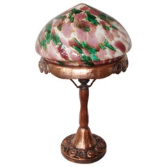 Antique Art Nouveau Swedish Strindberg Hammered Copper Lamp