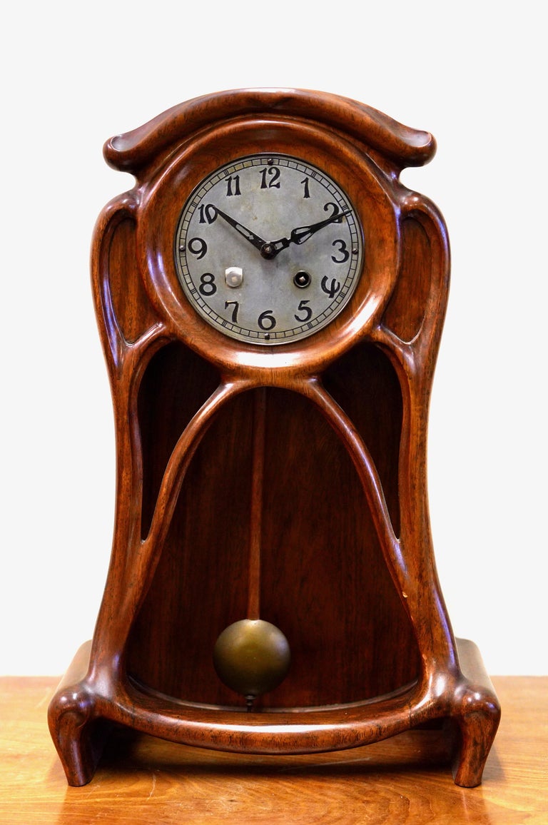 Reloj de sobremesa Art Nouveau de Christian Ferdinand Morawe Gustav Becker Relojeria en venta en 1stDibs