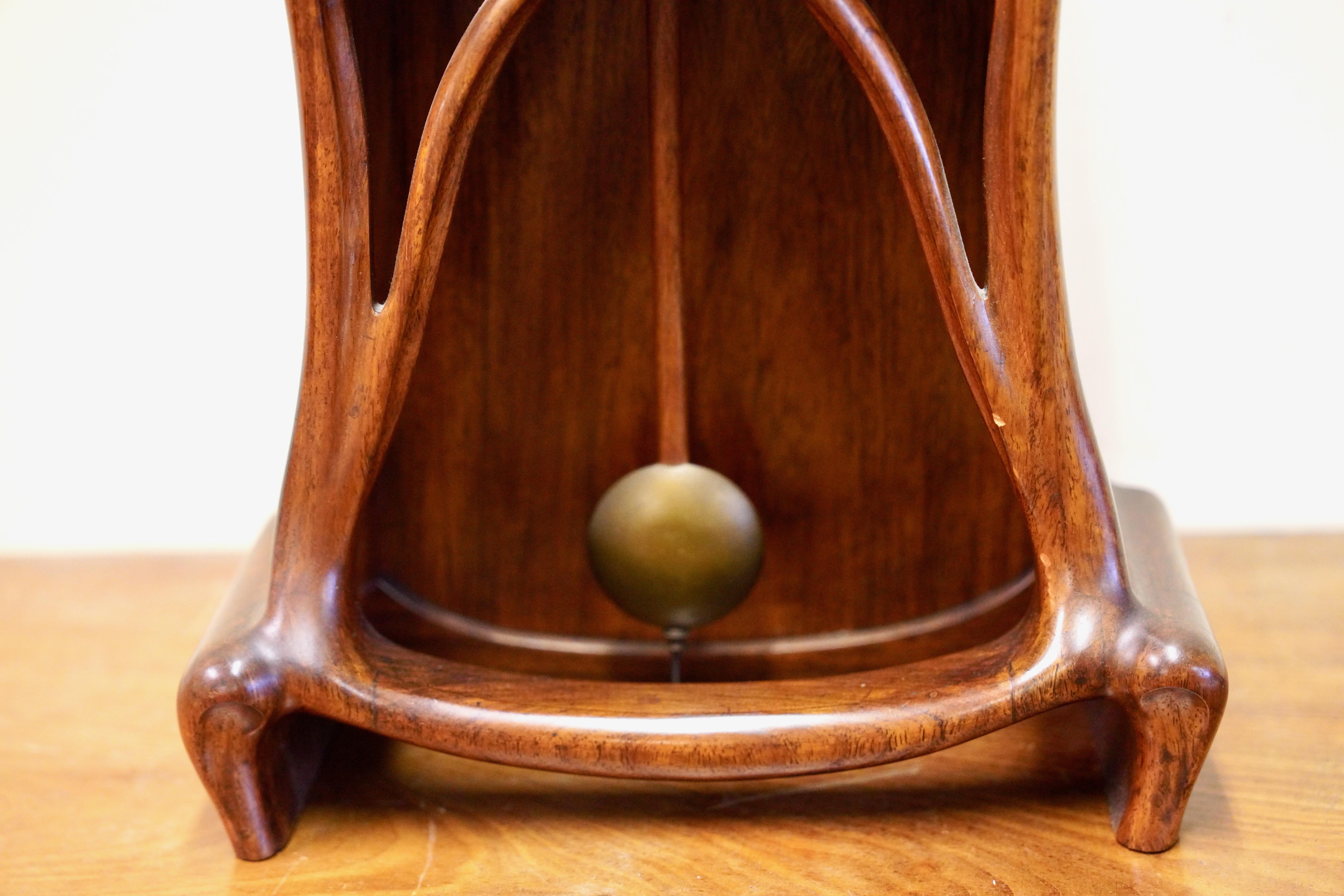 19th Century Art Nouveau Table Clock by Christian Ferdinand Morawe, Gustav Becker Clockwork For Sale