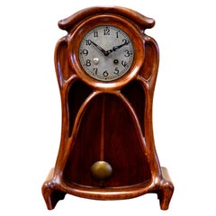Art Nouveau Table Clock by Christian Ferdinand Morawe, Gustav Becker Clockwork
