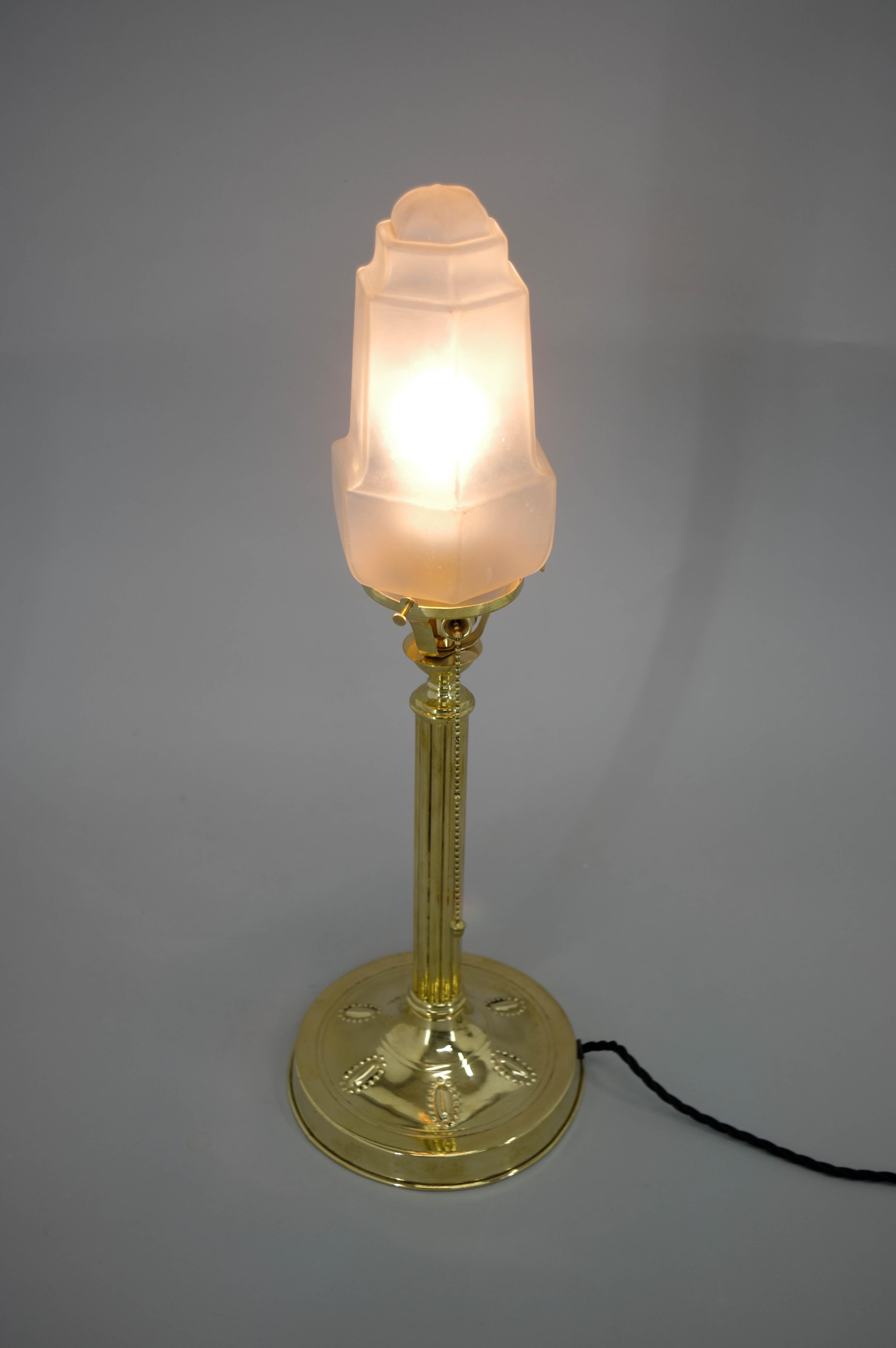 Lampe de table Art Nouveau, années 1910, restaurée en vente 3