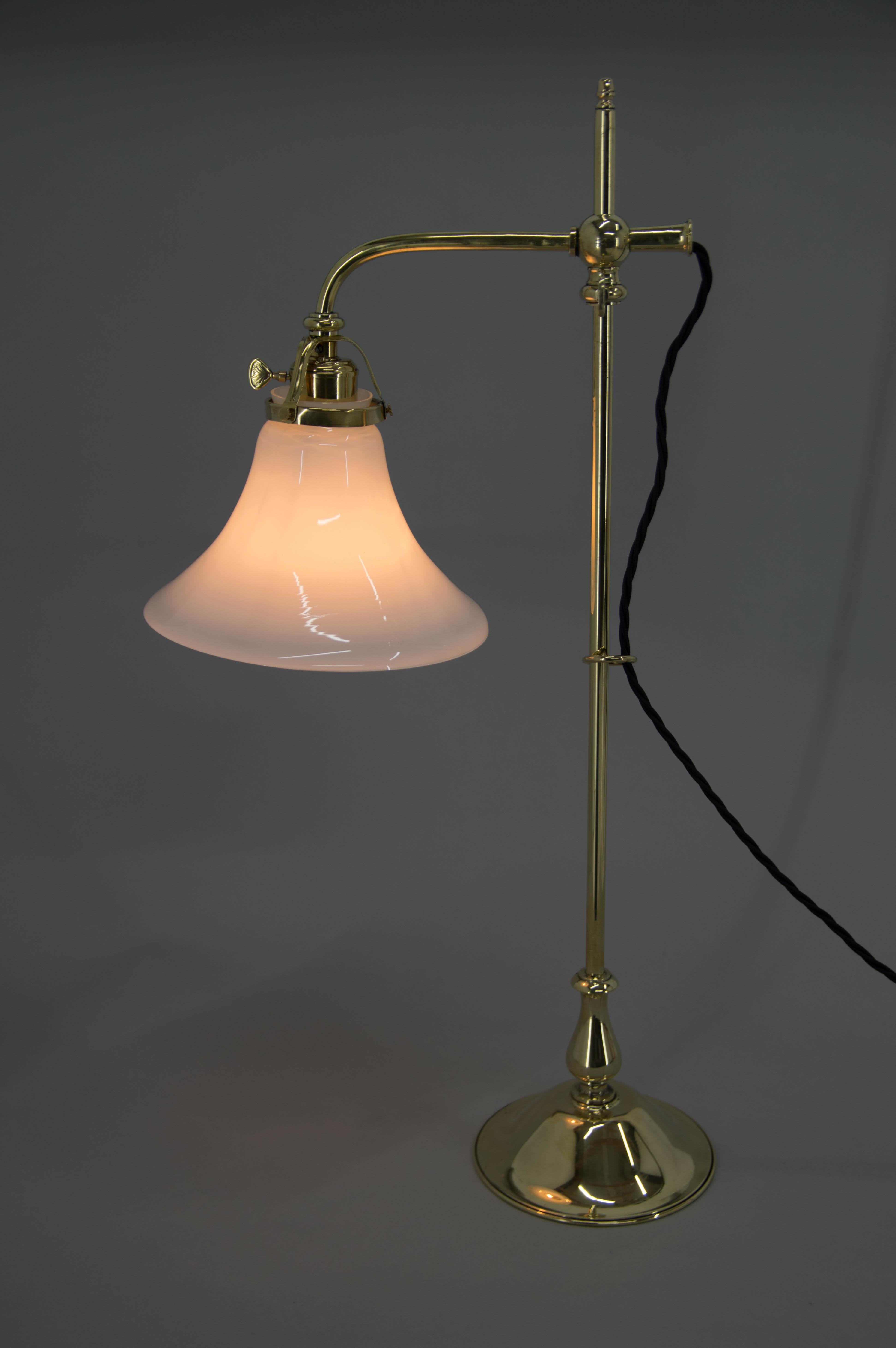 Austrian Art Nouveau Table Lamp, 1910s, Restored For Sale