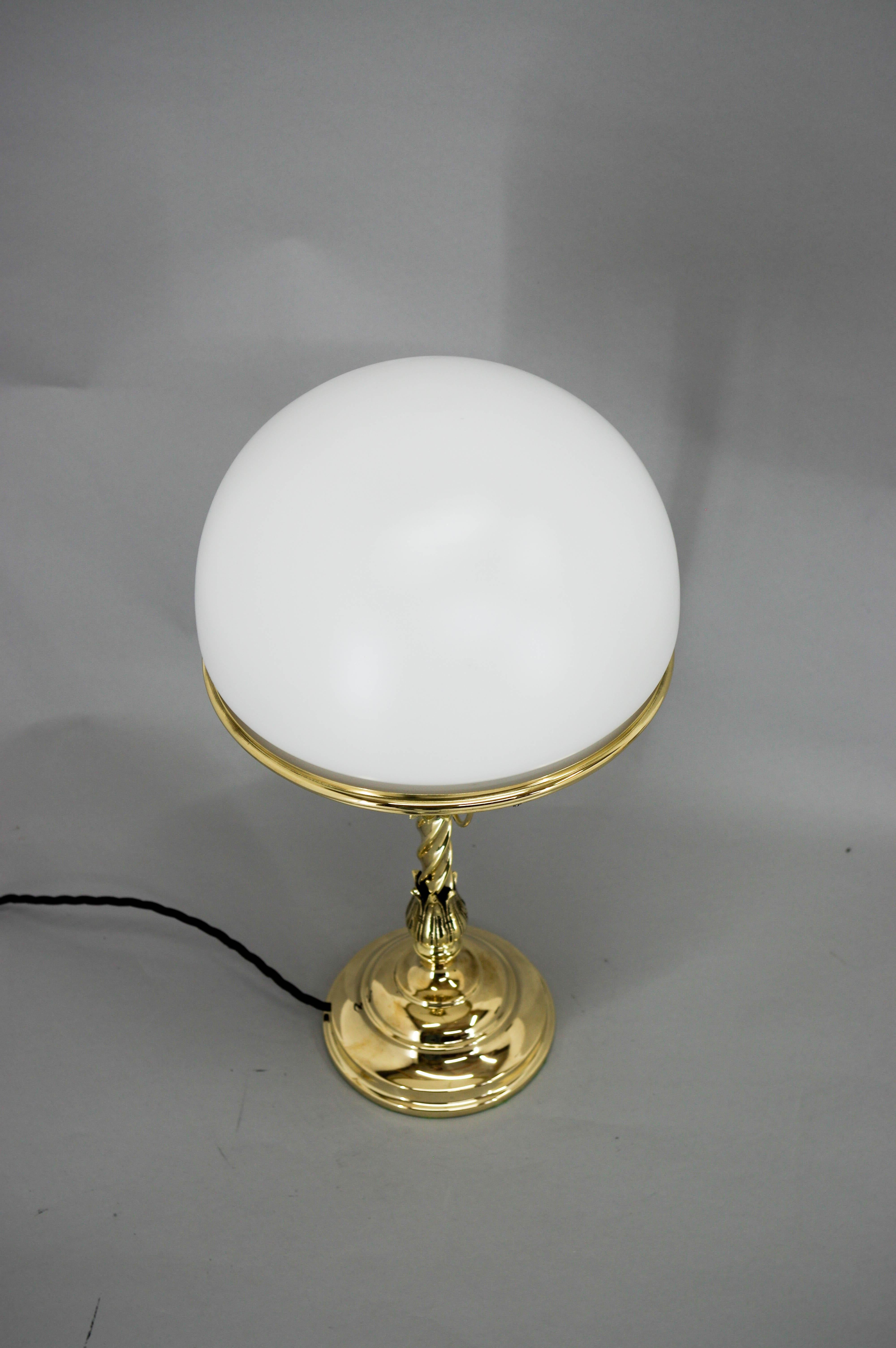 Austrian Art Nouveau Table Lamp, 1910s, Restored For Sale