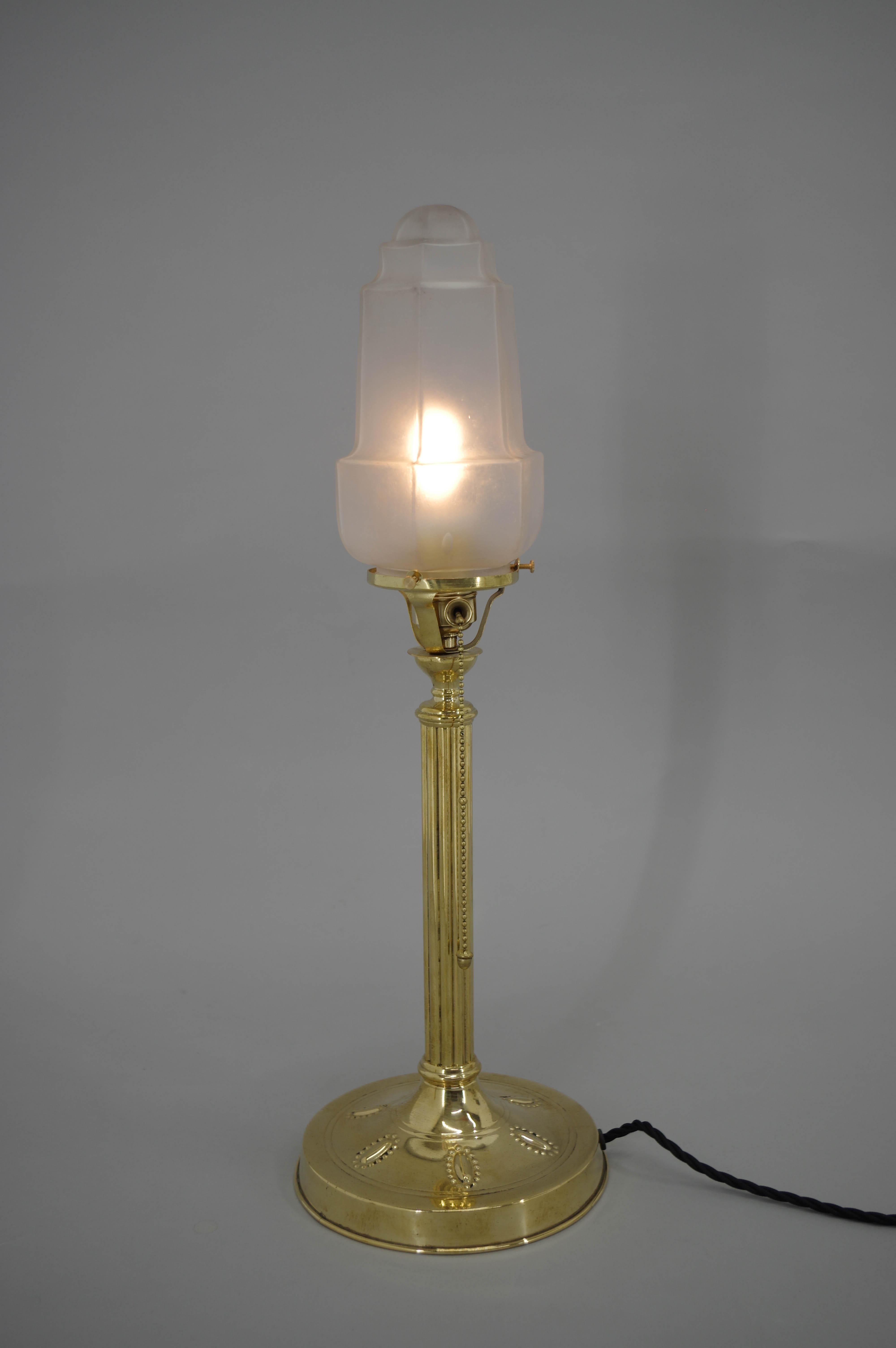 Jugendstil-Tischlampe, 1910er Jahre, restauriert (Art nouveau) im Angebot