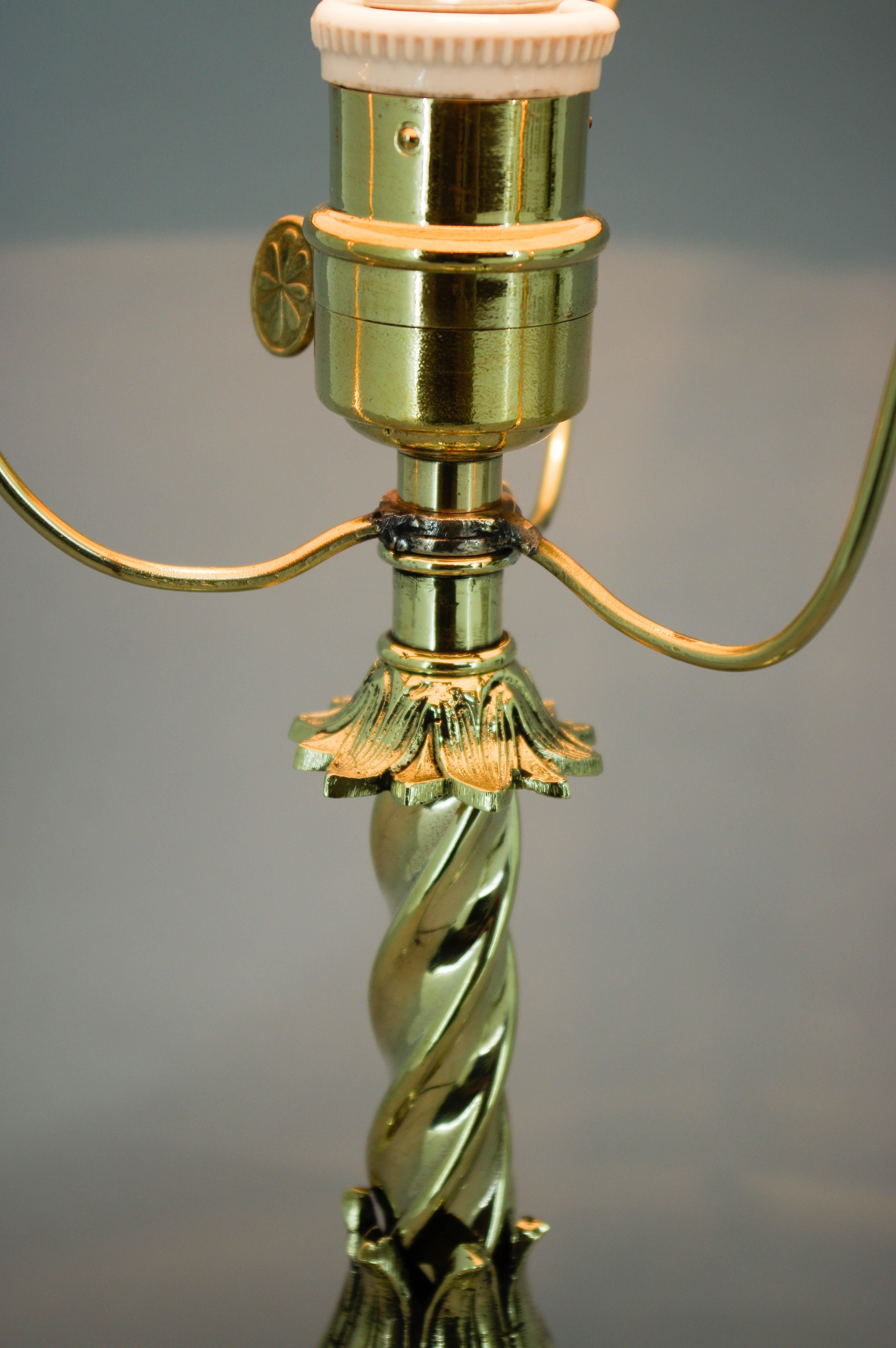 Jugendstil-Tischlampe, 1910er Jahre, restauriert (Messing) im Angebot