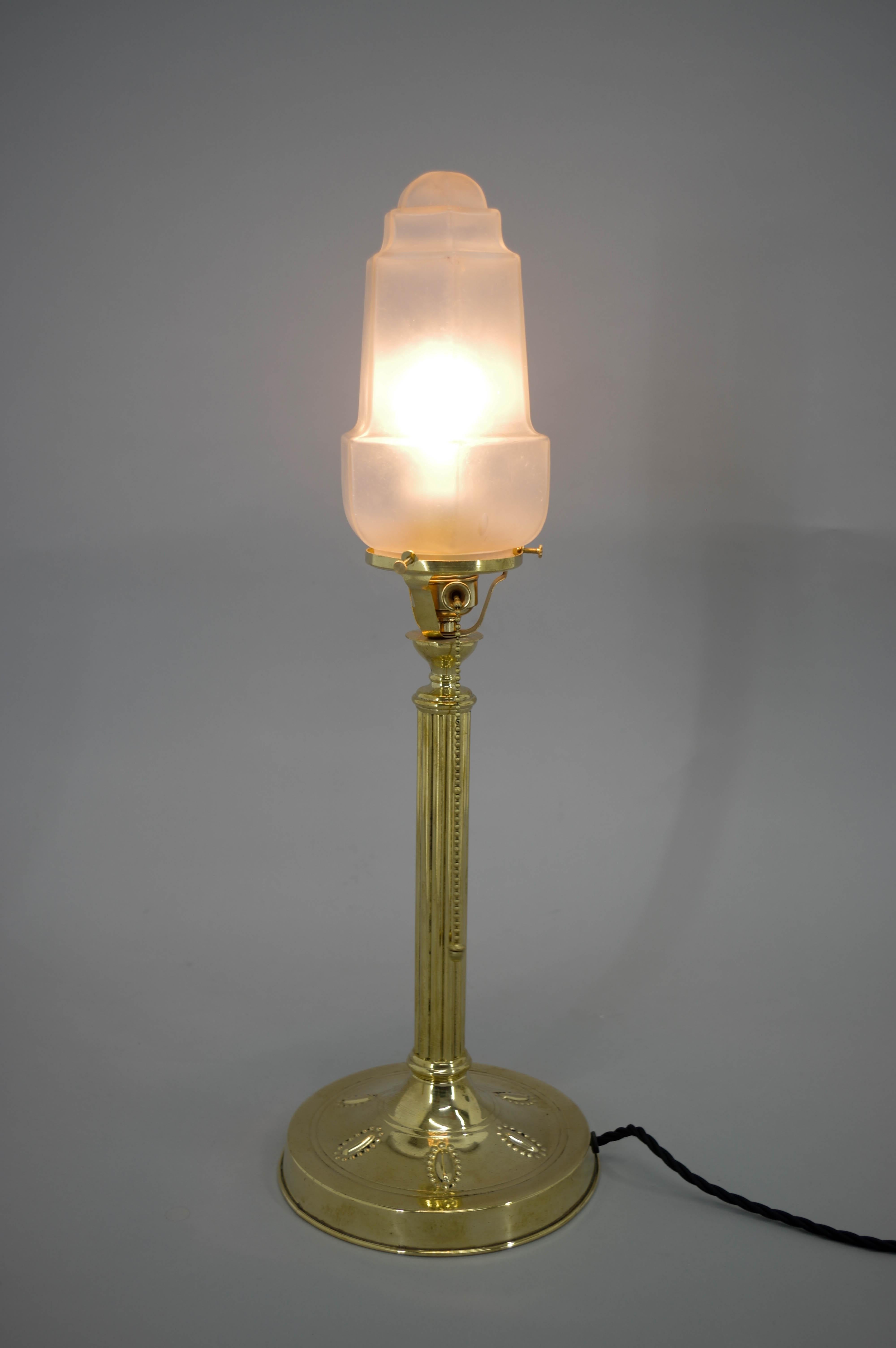 Lampe de table Art Nouveau, années 1910, restaurée en vente 2